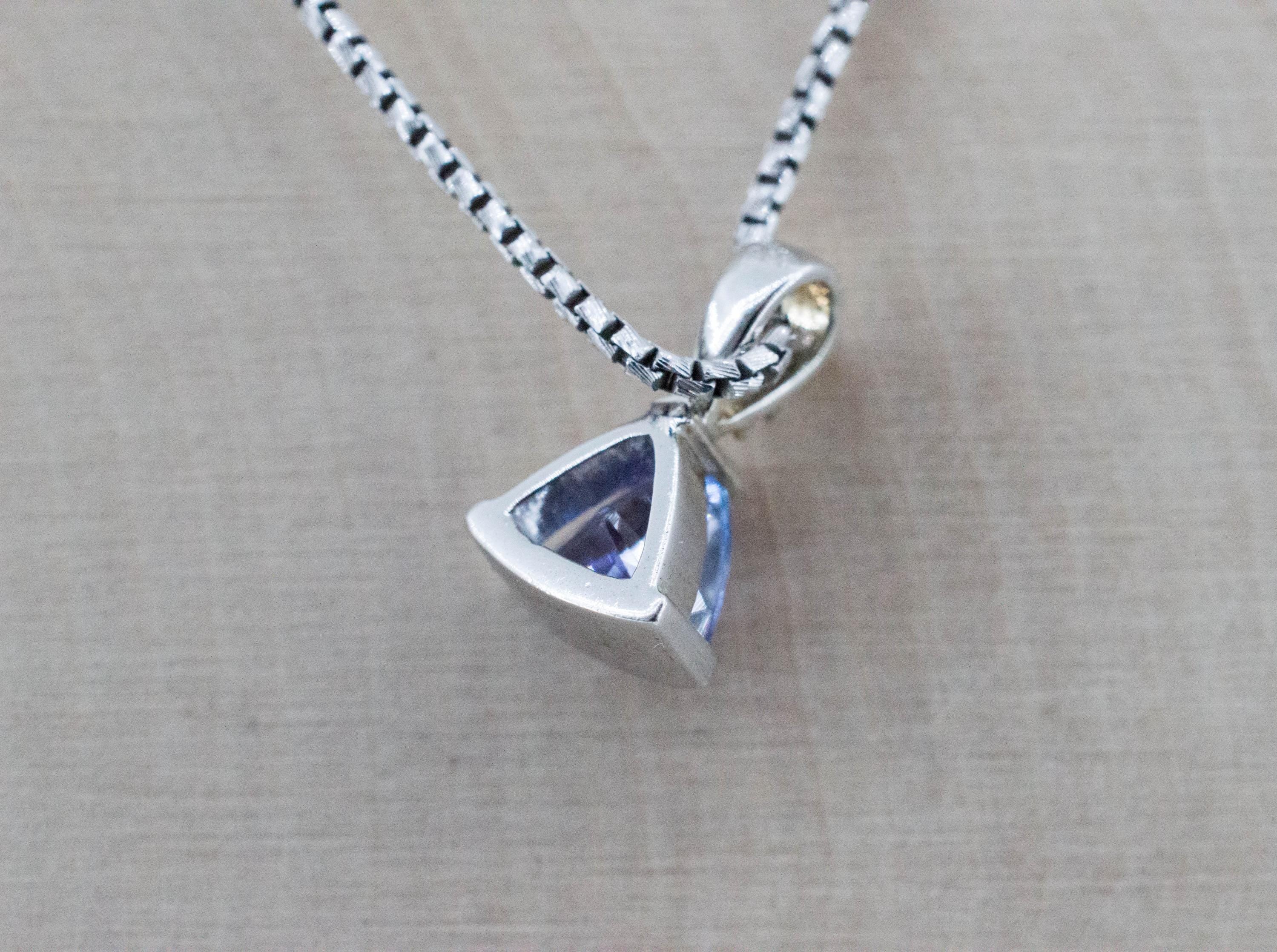 Tanzanite Pendant; Natural Tanzania Tanzanite; 1.270cts - Mark Oliver Gems