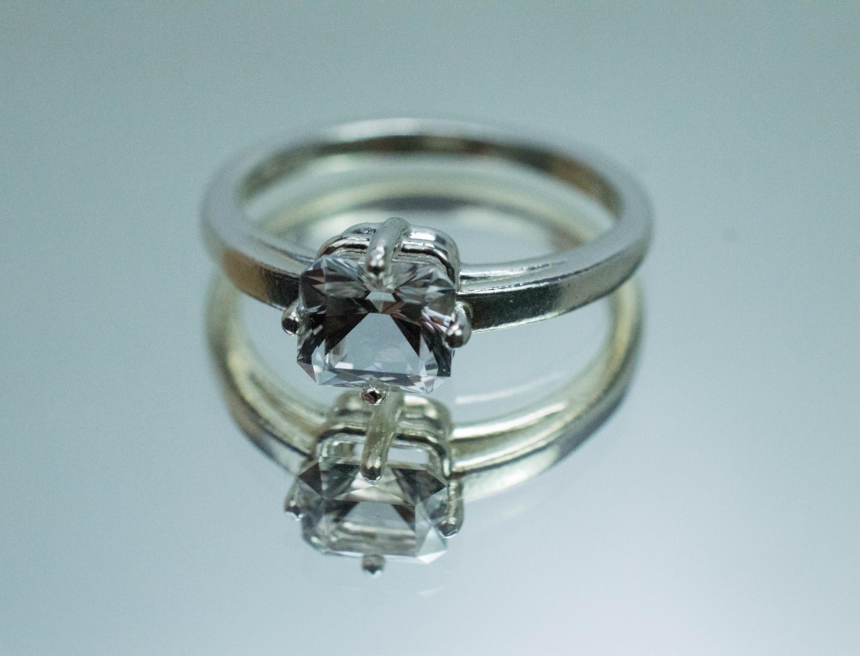 Phenakite Ring; Natural Untreated Phenakite; 0.950cts - Mark Oliver Gems