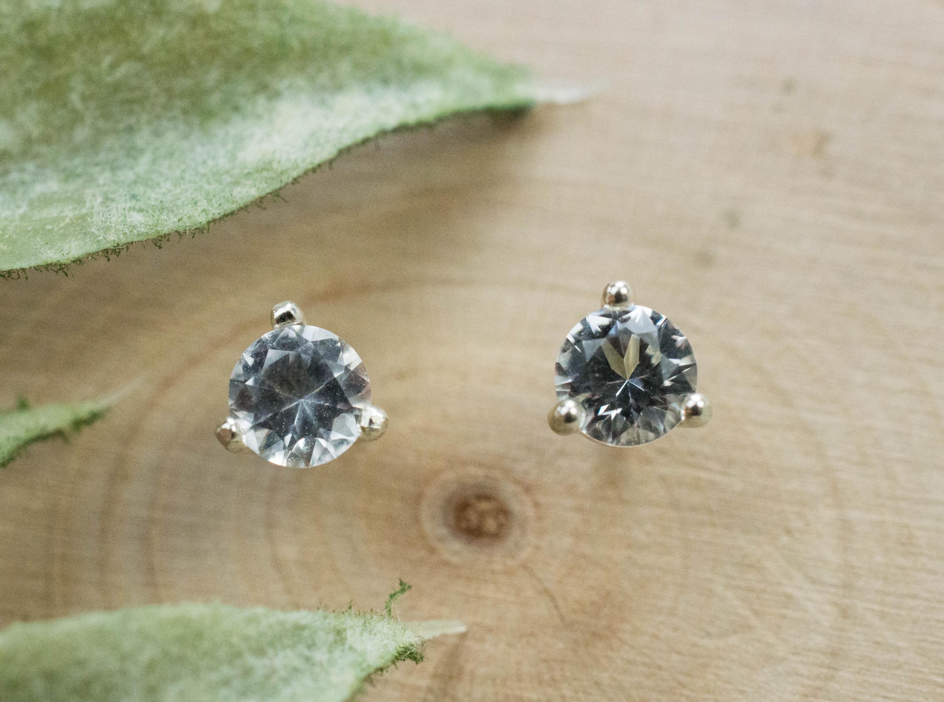 Phenakite Earrings; Natural Untreated Phenakite; 0.525cts - Mark Oliver Gems