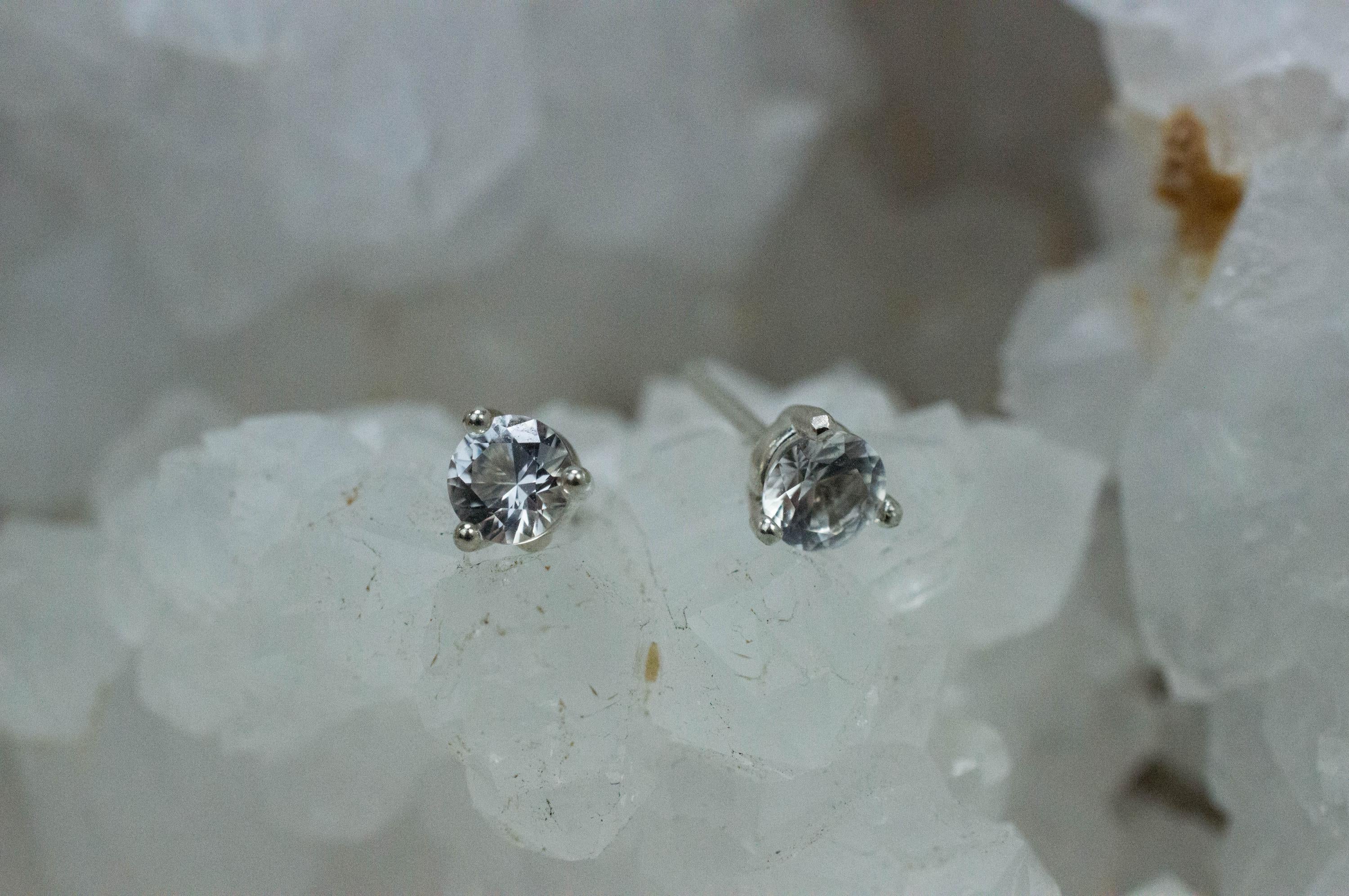 Phenakite Earrings; Natural Untreated Phenakite; 0.525cts - Mark Oliver Gems