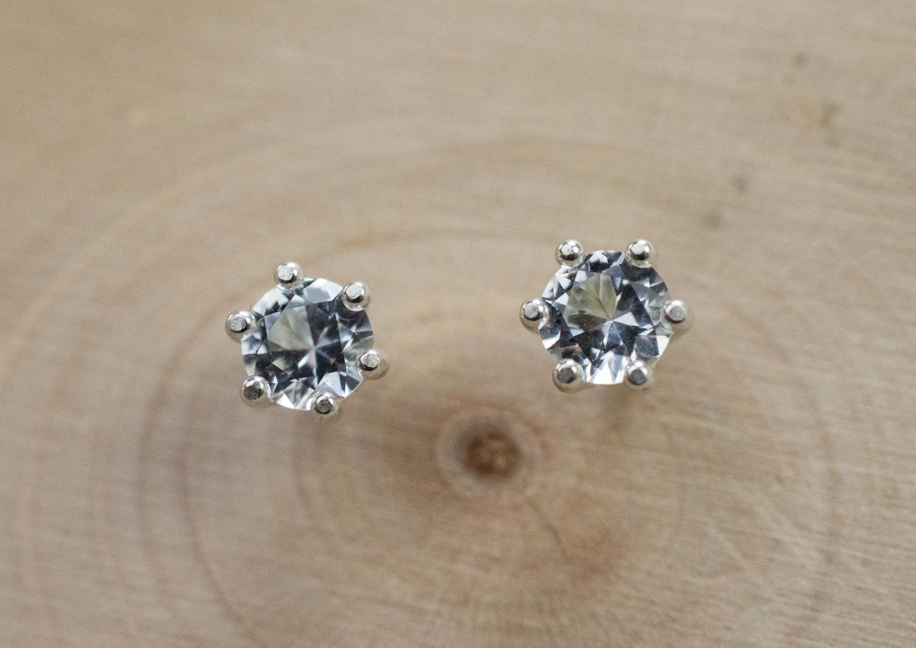 Phenakite Earrings; Natural Untreated Phenakite; 0.545cts - Mark Oliver Gems