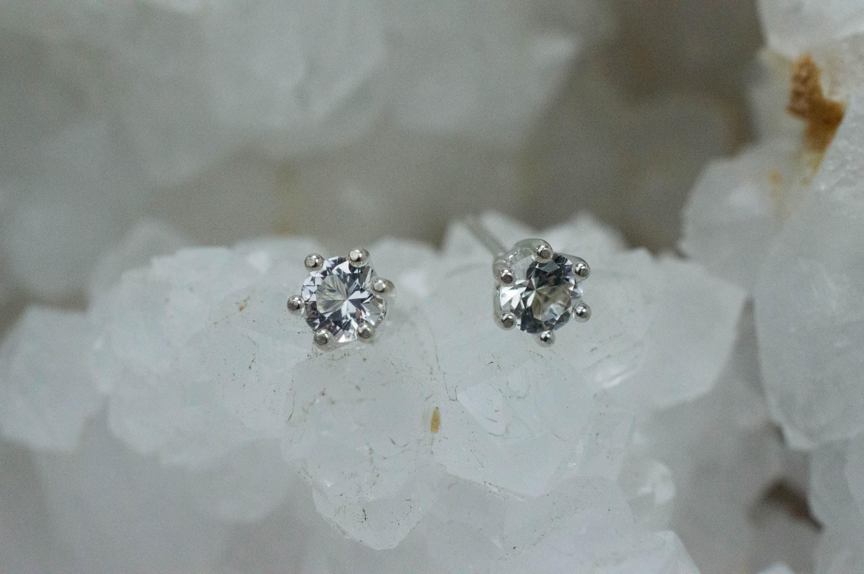 Phenakite Earrings; Natural Untreated Phenakite; 0.545cts - Mark Oliver Gems
