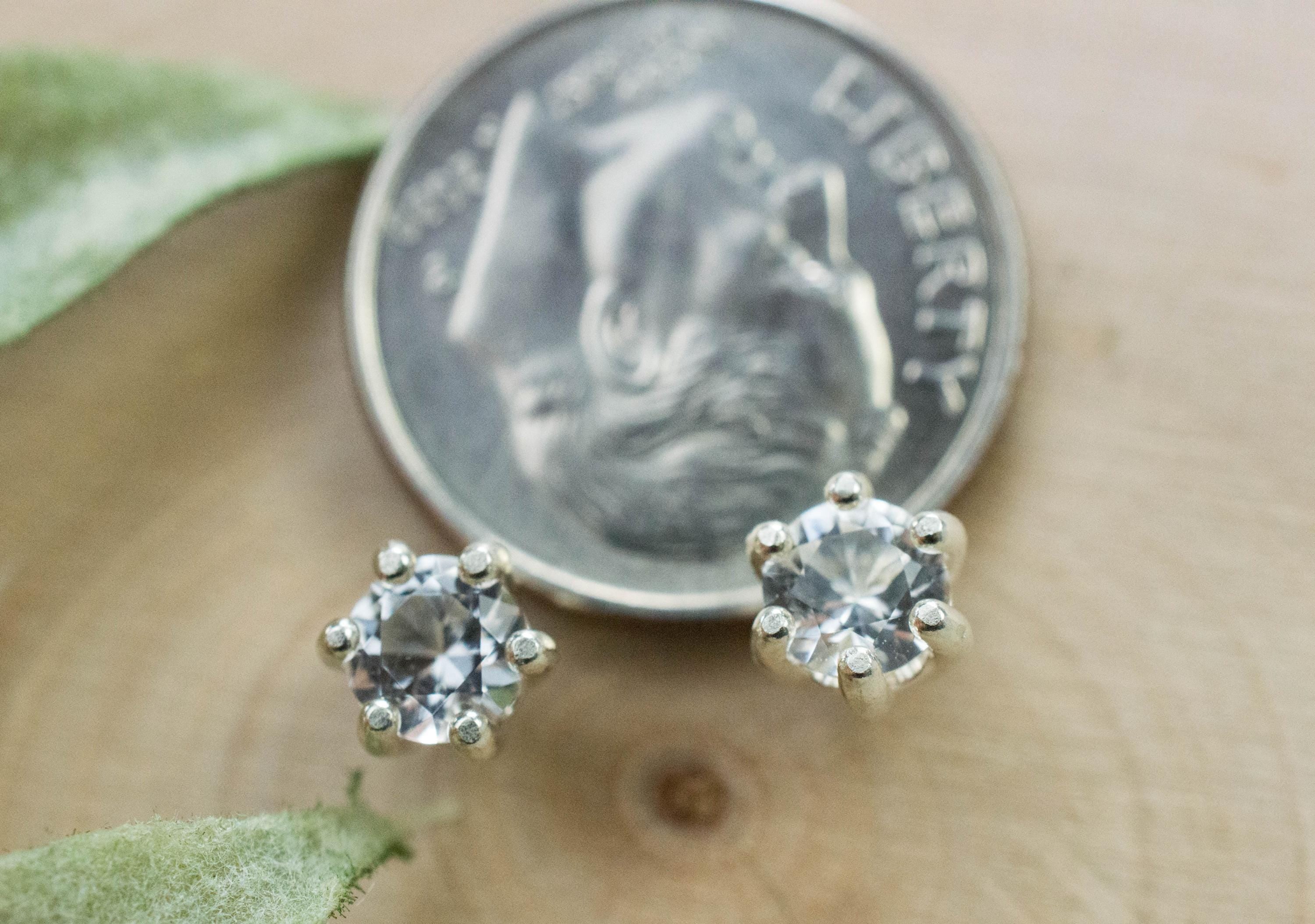 Phenakite Earrings; Natural Untreated Phenakite; 0.605cts - Mark Oliver Gems