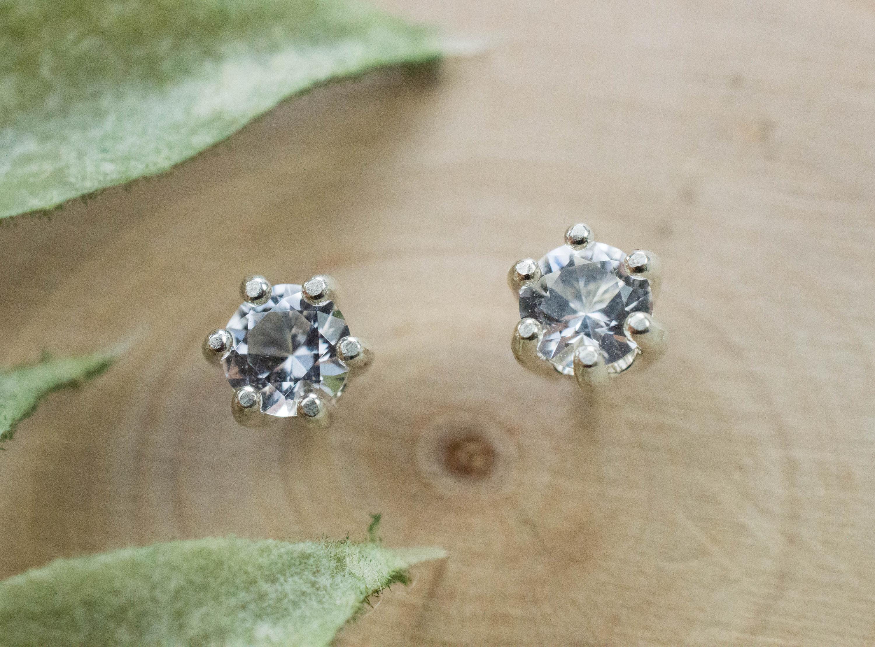 Phenakite Earrings; Natural Untreated Phenakite; 0.605cts - Mark Oliver Gems