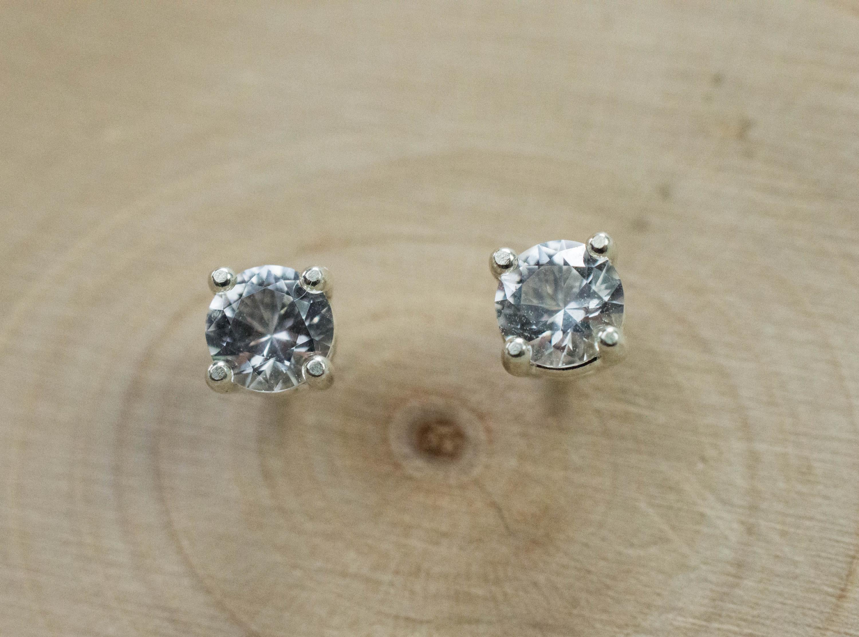 Phenakite Earrings; Natural Untreated Phenakite; 0.665cts - Mark Oliver Gems