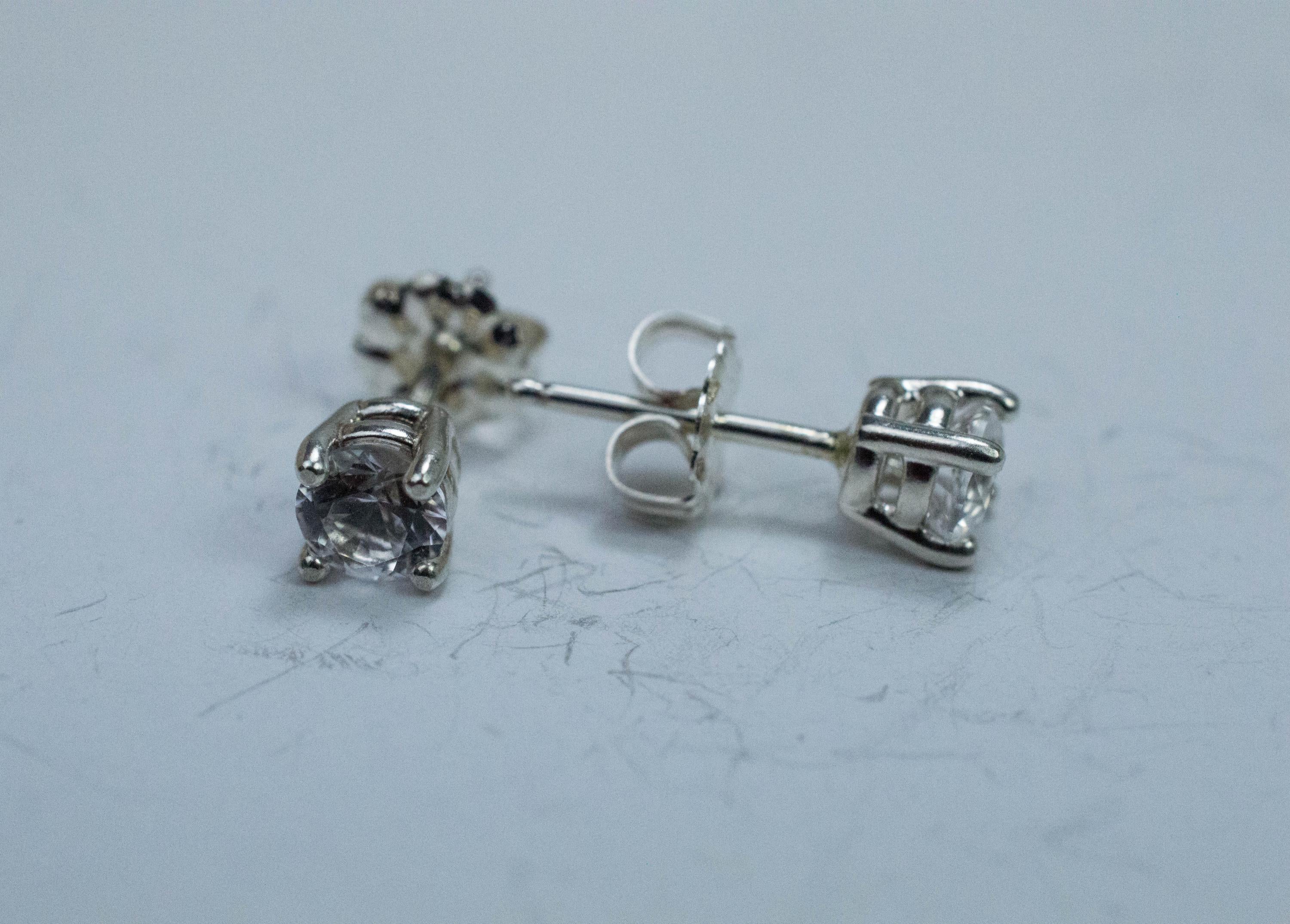 Phenakite Earrings; Natural Untreated Phenakite; 0.665cts - Mark Oliver Gems