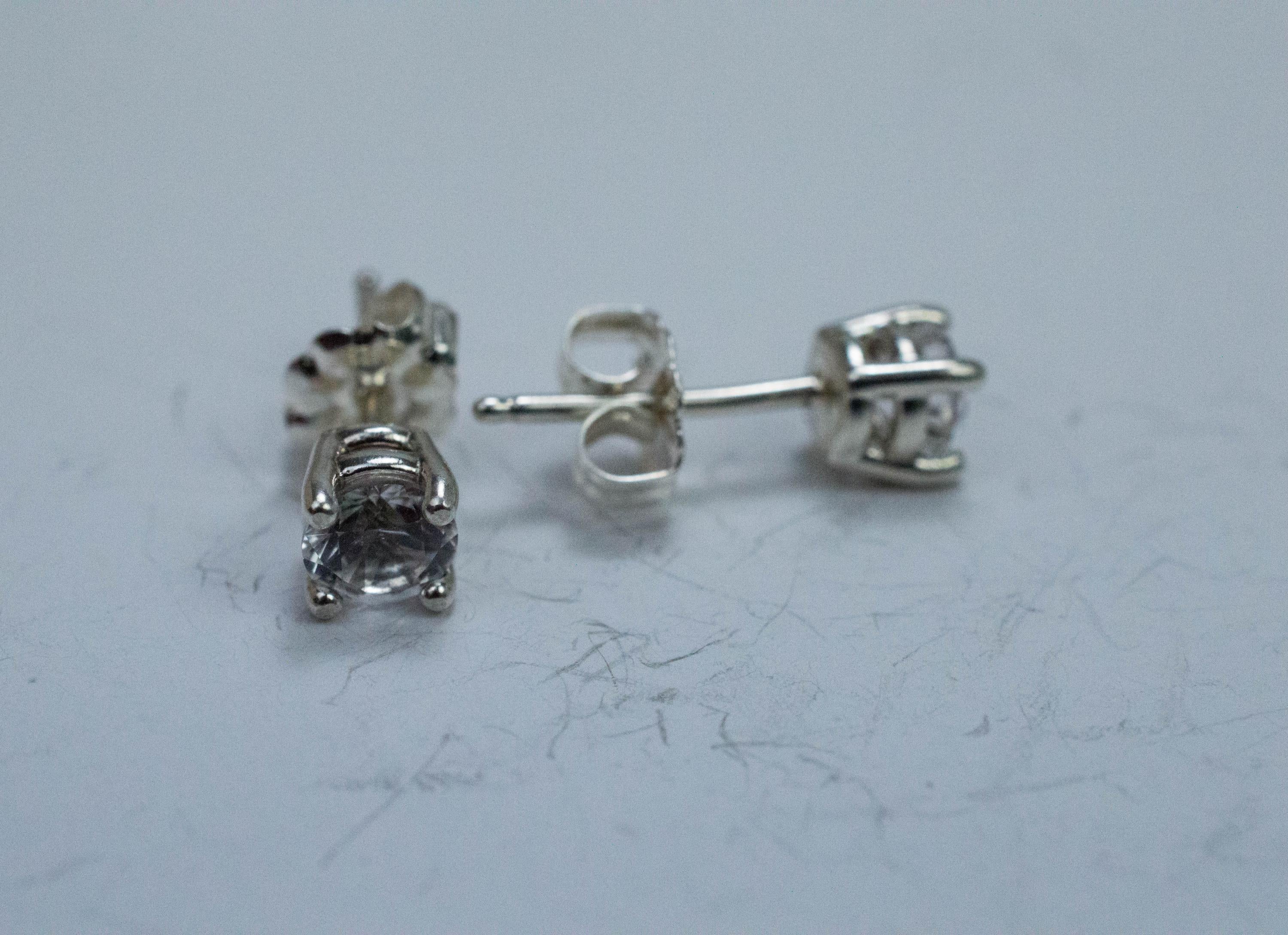 Phenakite Earrings; Natural Untreated Phenakite; 0.675cts - Mark Oliver Gems