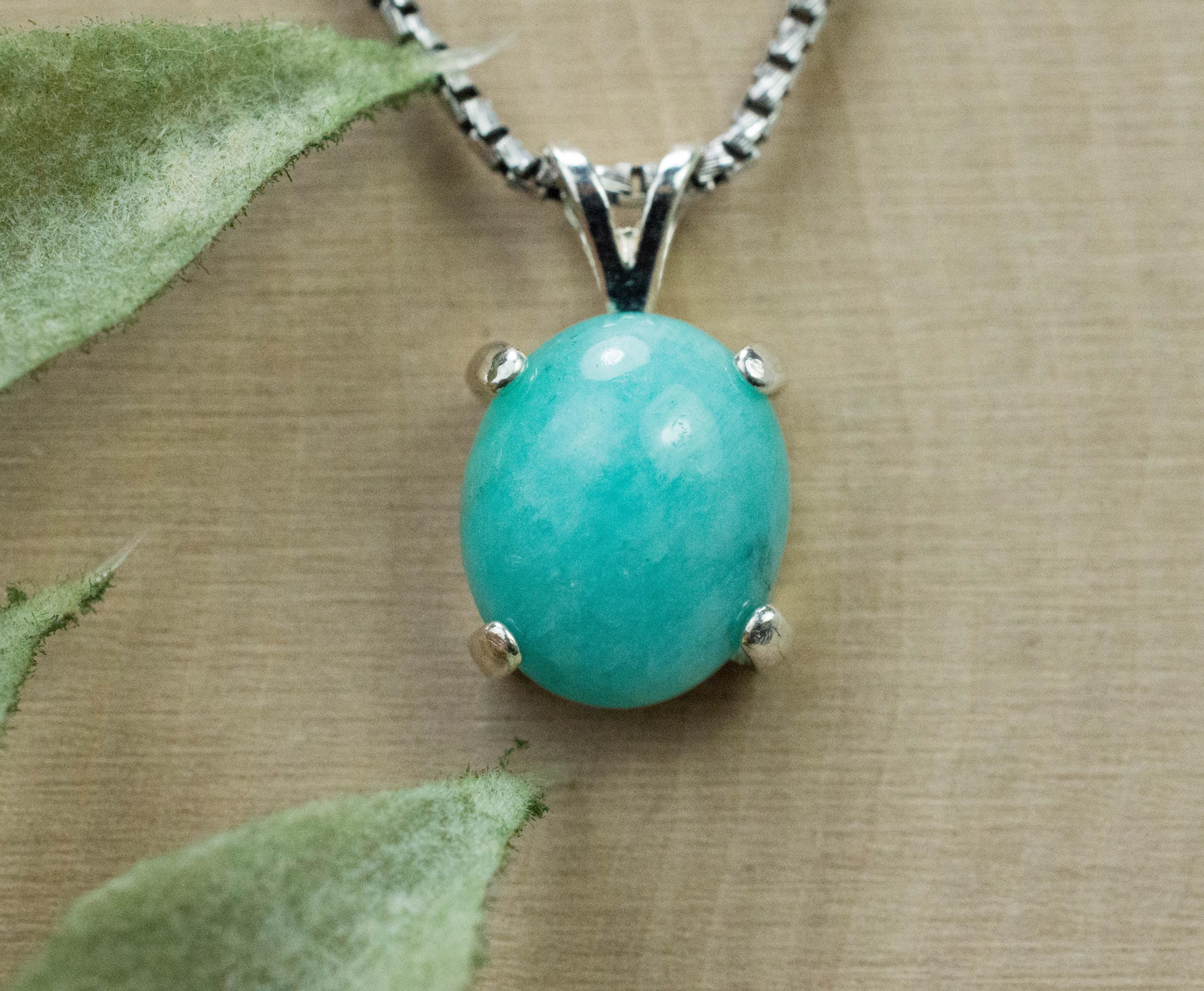 Amazonite Pendant; Natural Untreated Peru Amazonite; 3.445cts - Mark Oliver Gems