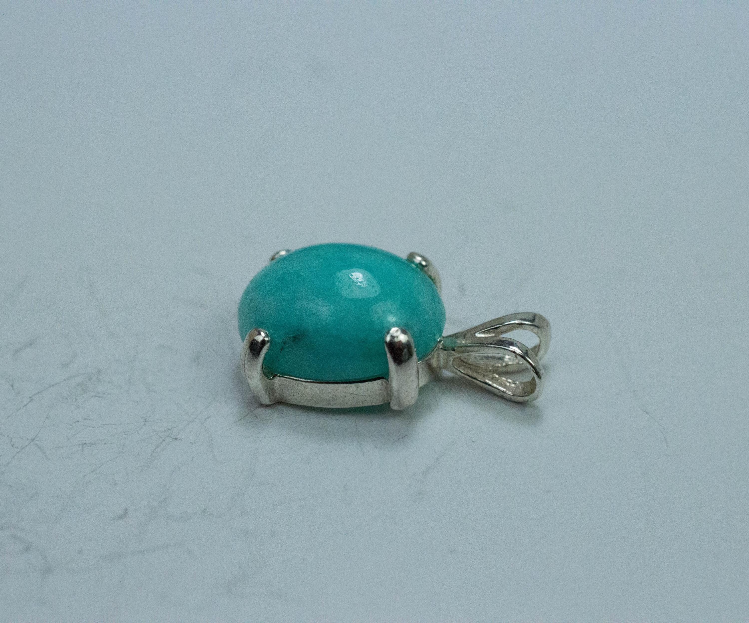 Amazonite Pendant; Natural Untreated Peru Amazonite; 3.445cts - Mark Oliver Gems