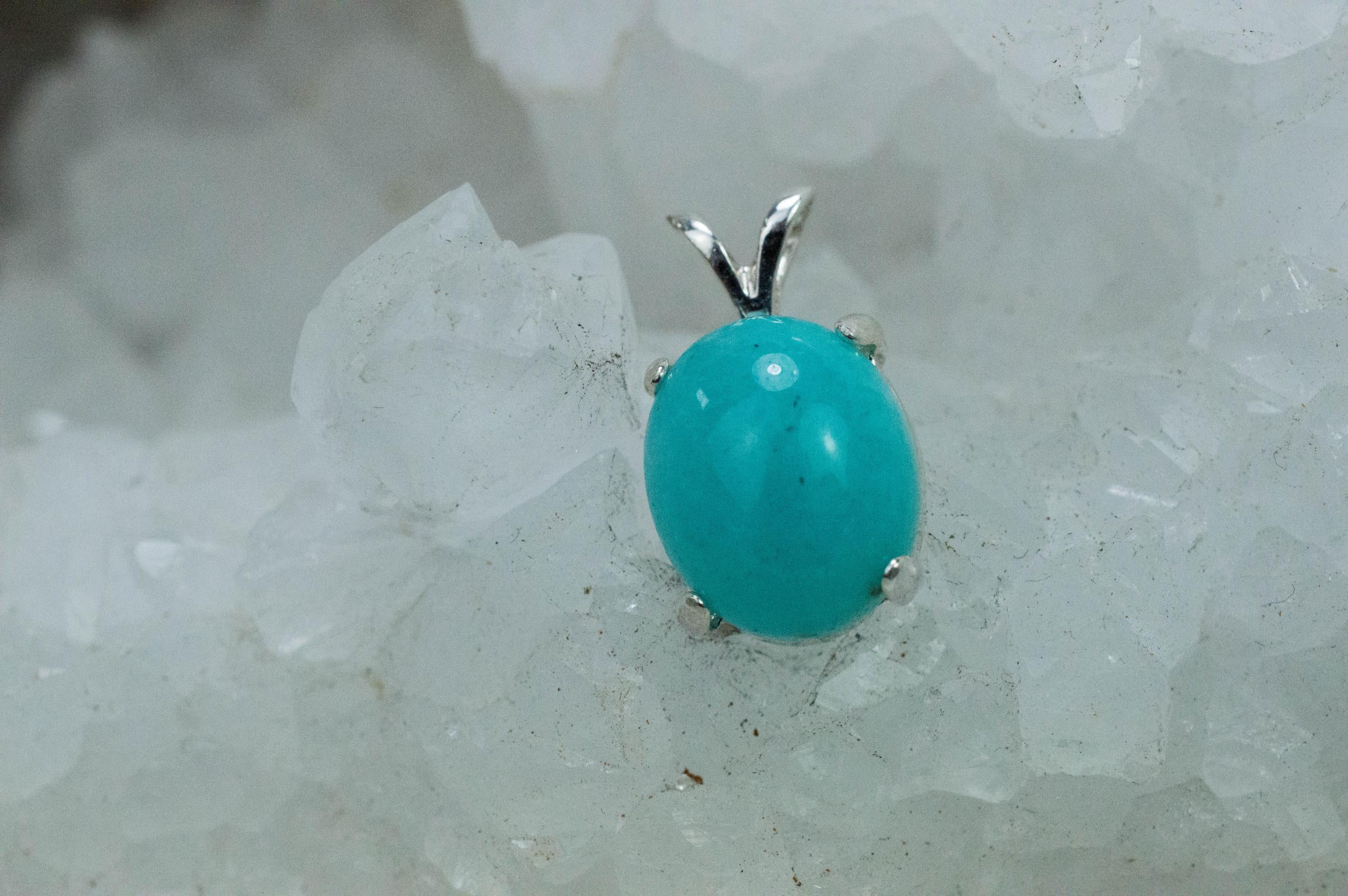 Amazonite Pendant; Natural Untreated Peru Amazonite; 4.595cts - Mark Oliver Gems