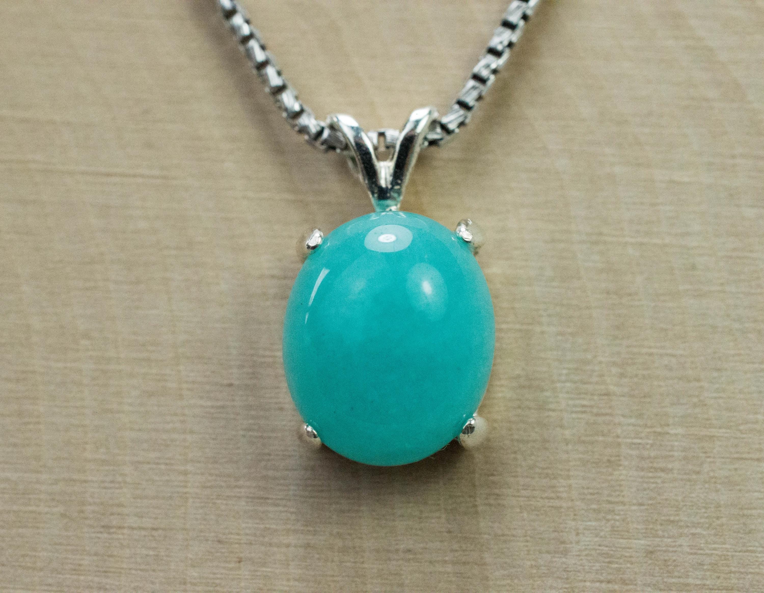 Amazonite Pendant; Natural Untreated Peru Amazonite; 4.690cts - Mark Oliver Gems