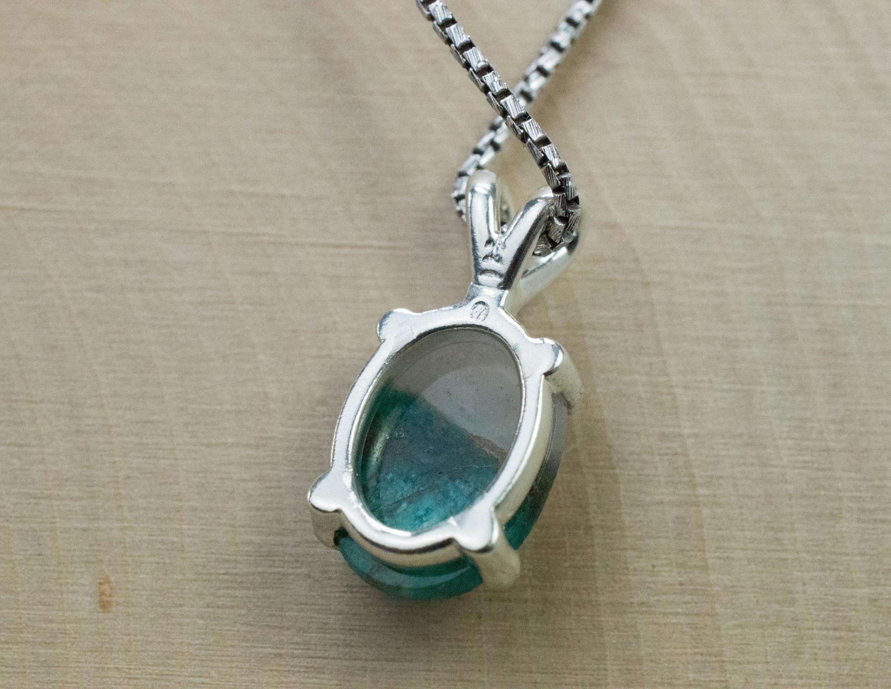 Amazonite Pendant; Natural Untreated Brazil Amazonite in Quartz; 5.065cts - Mark Oliver Gems