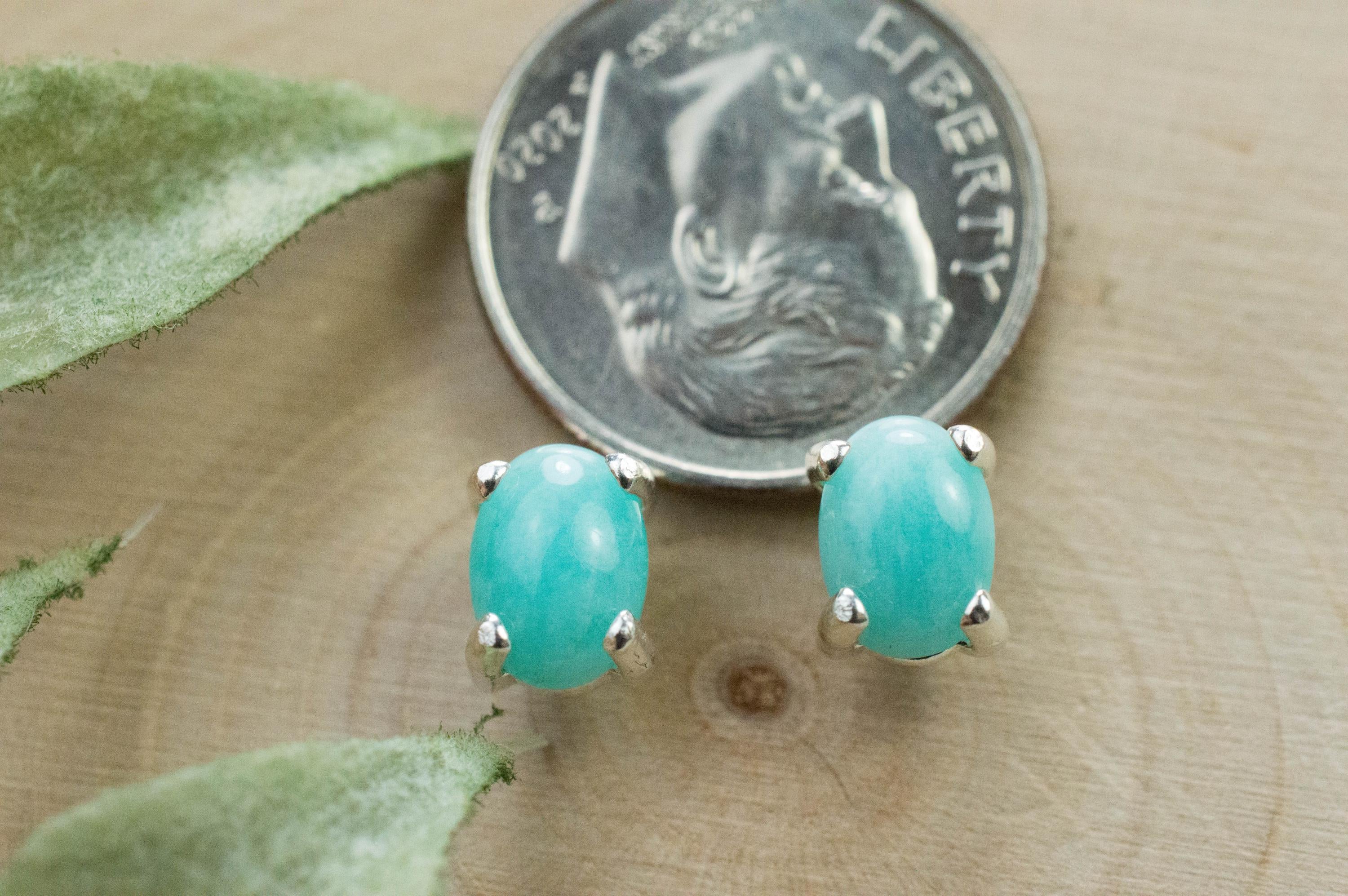 Amazonite Earrings; Natural Untreated Peru Amazonite; 1.340cts - Mark Oliver Gems