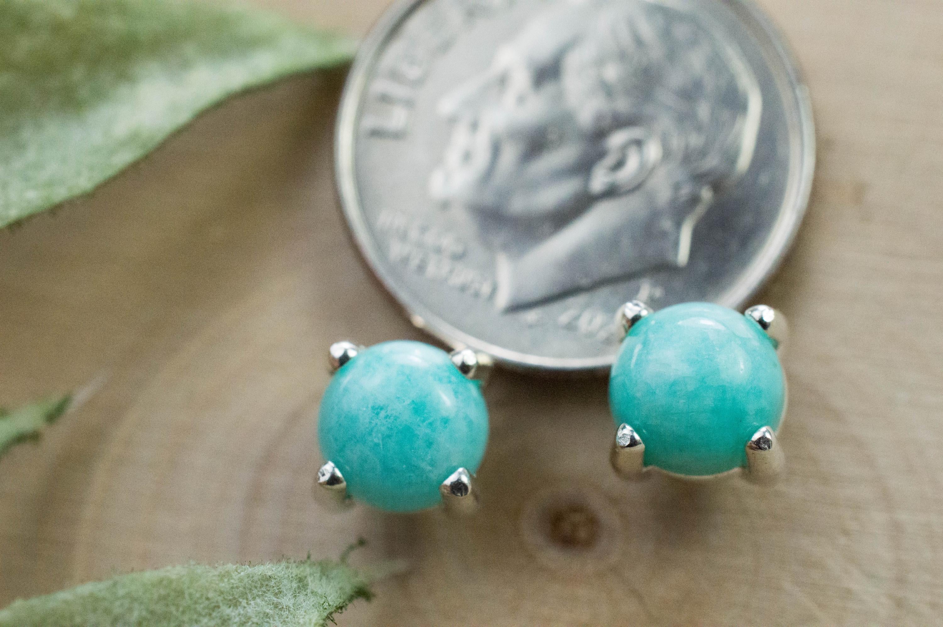 Amazonite Earrings; Natural Untreated Peru Amazonite; 1.590cts - Mark Oliver Gems