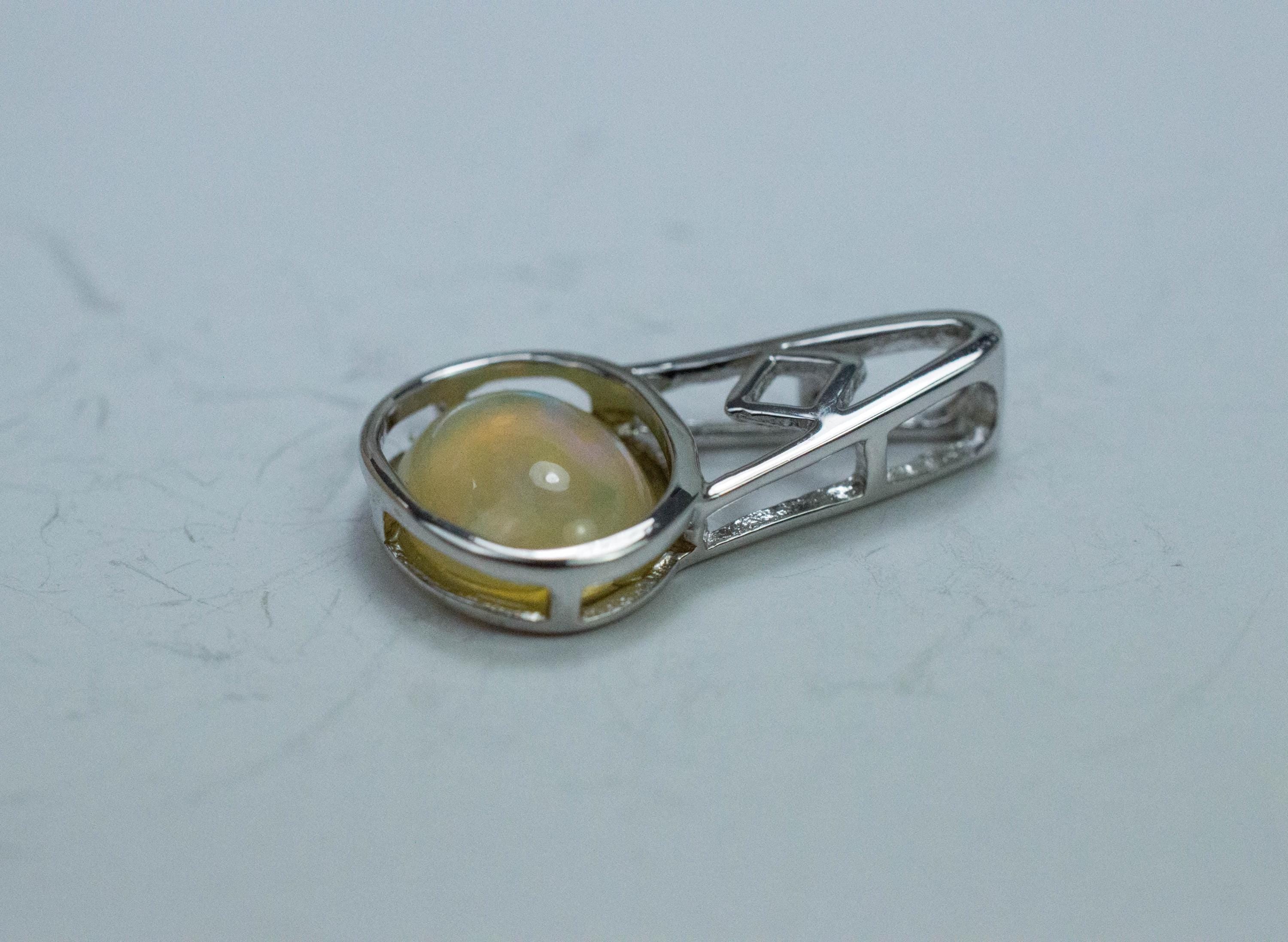 Ethiopian Opal Pendant, Natural Untreated Welo Opal; 1.265cts - Mark Oliver Gems