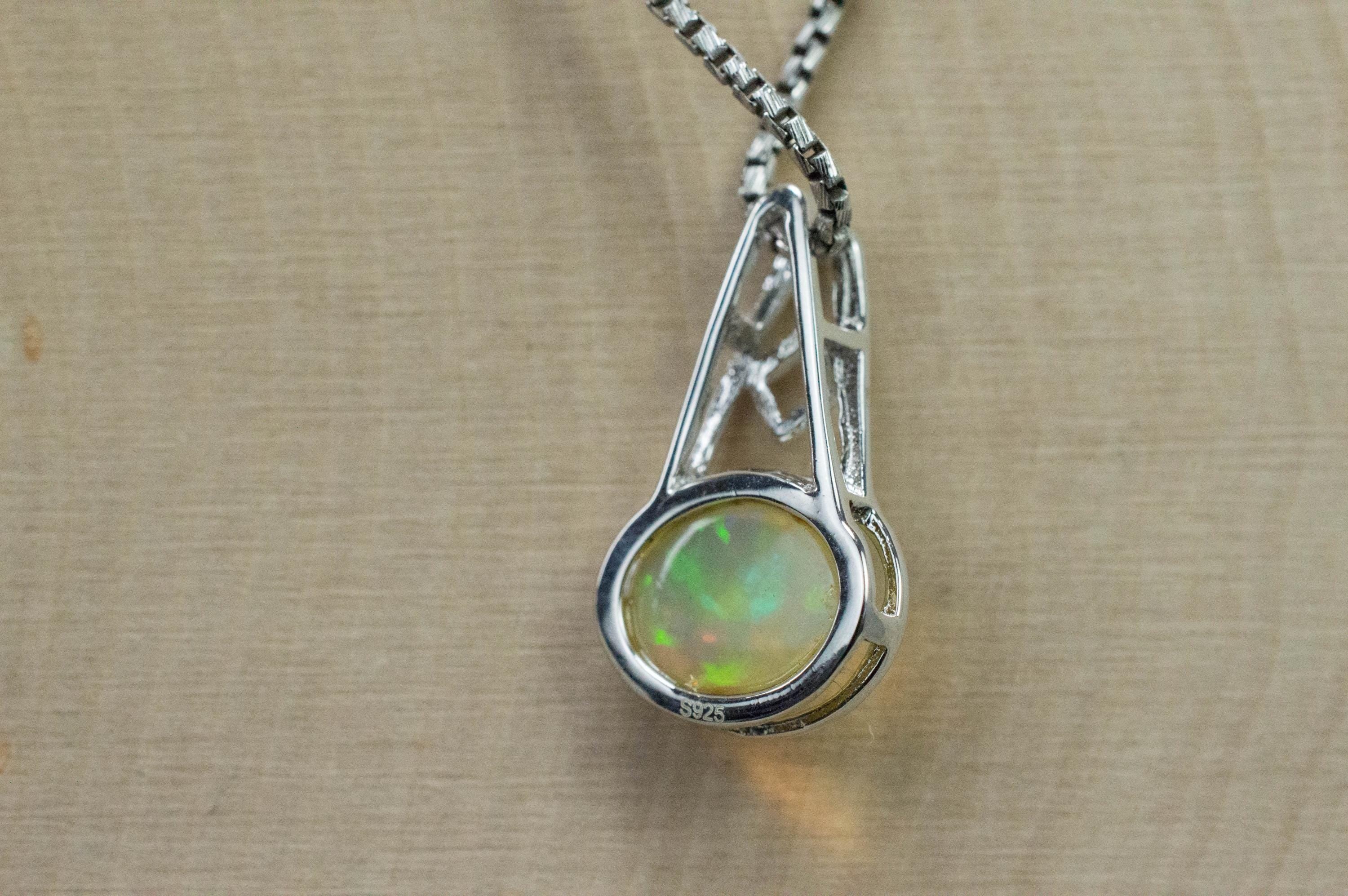 Ethiopian Opal Pendant, Natural Untreated Welo Opal; 1.265cts - Mark Oliver Gems