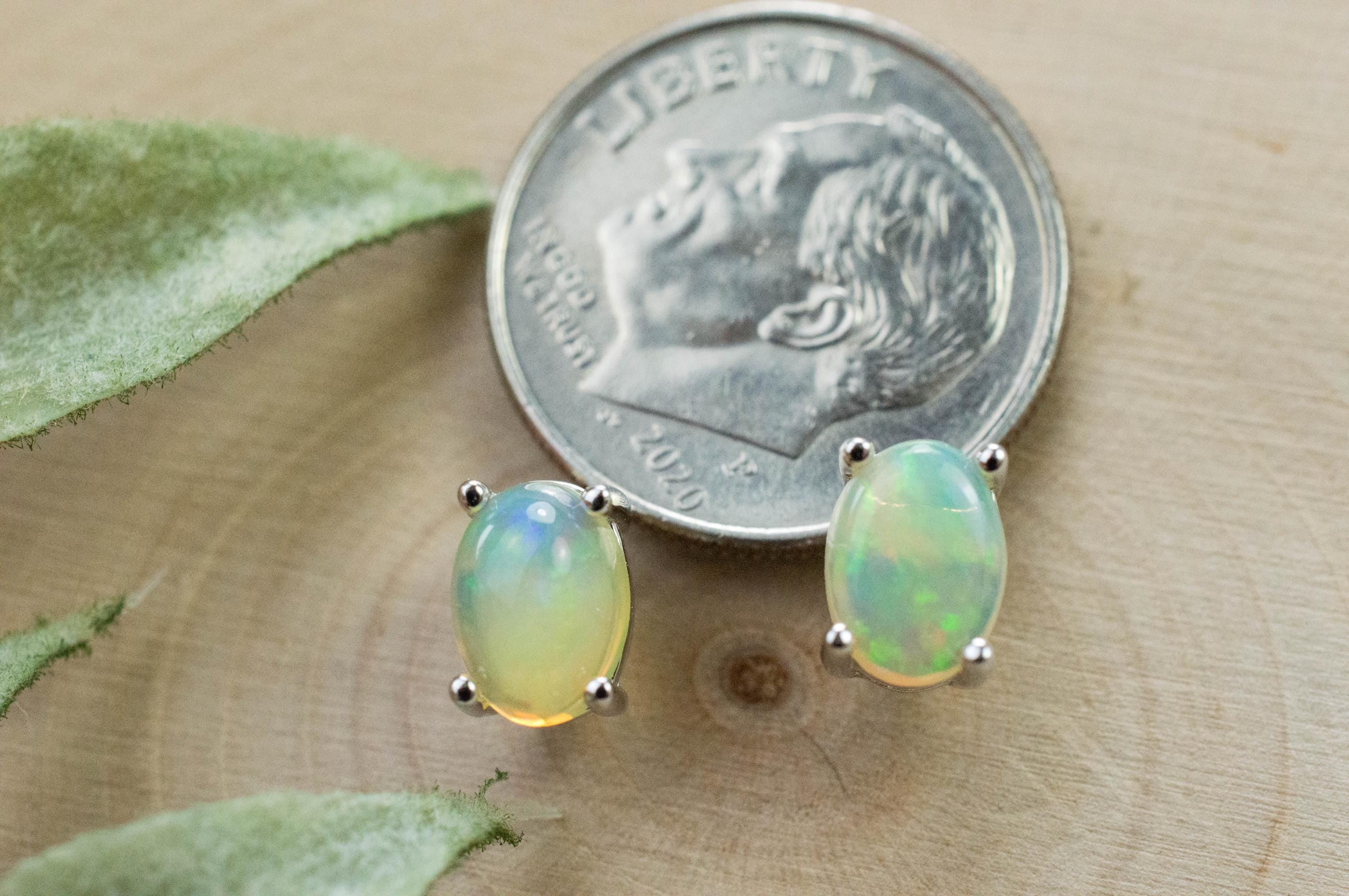 Ethiopian Opal Earrings, Genuine Untreated Welo Opals; 1.455cts - Mark Oliver Gems