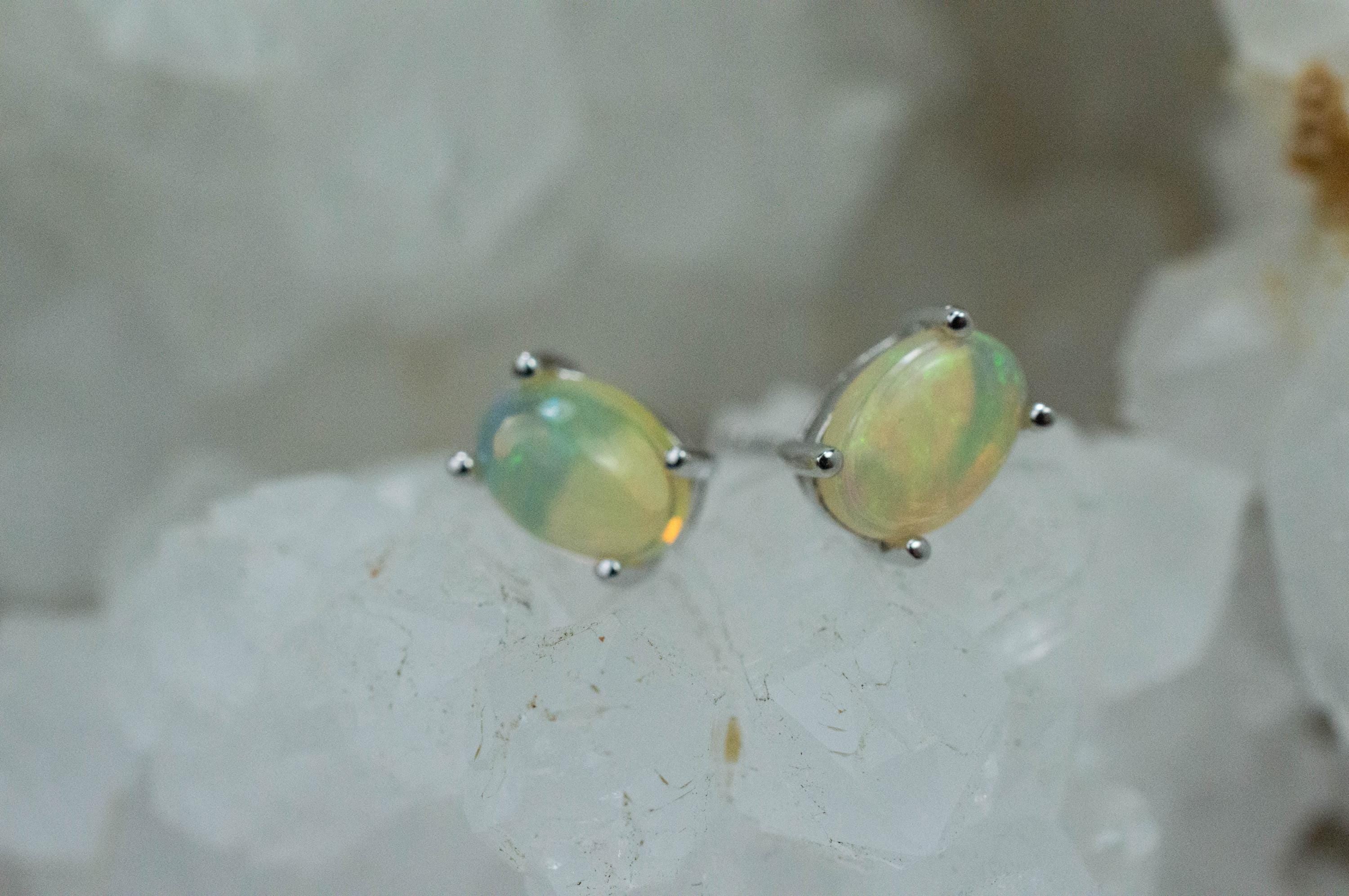 Ethiopian Opal Earrings, Genuine Untreated Welo Opals; 1.455cts - Mark Oliver Gems
