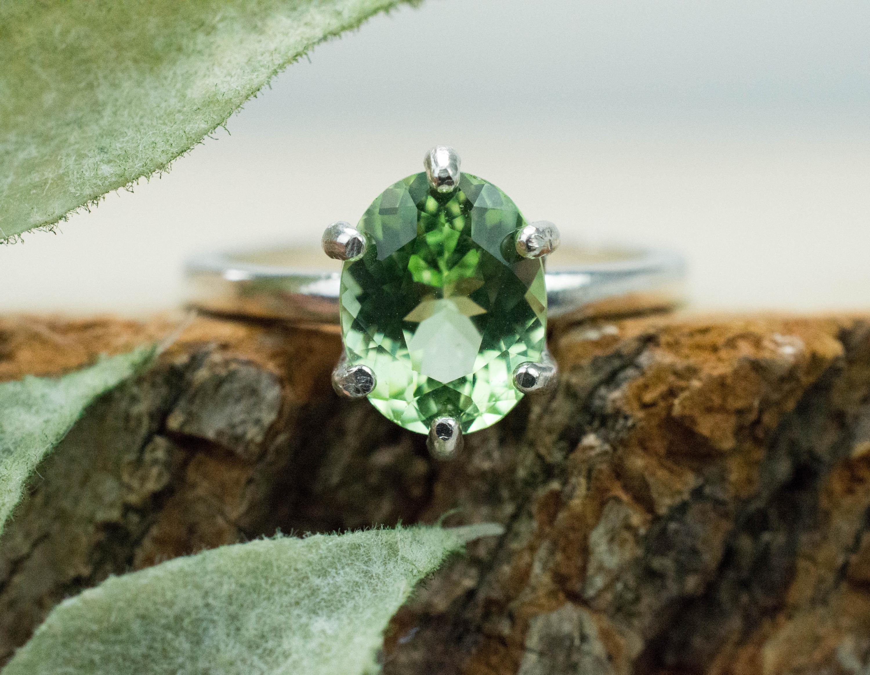 Peridot Ring, Natural Untreated Arizona Peridot; 2.020cts - Mark Oliver Gems