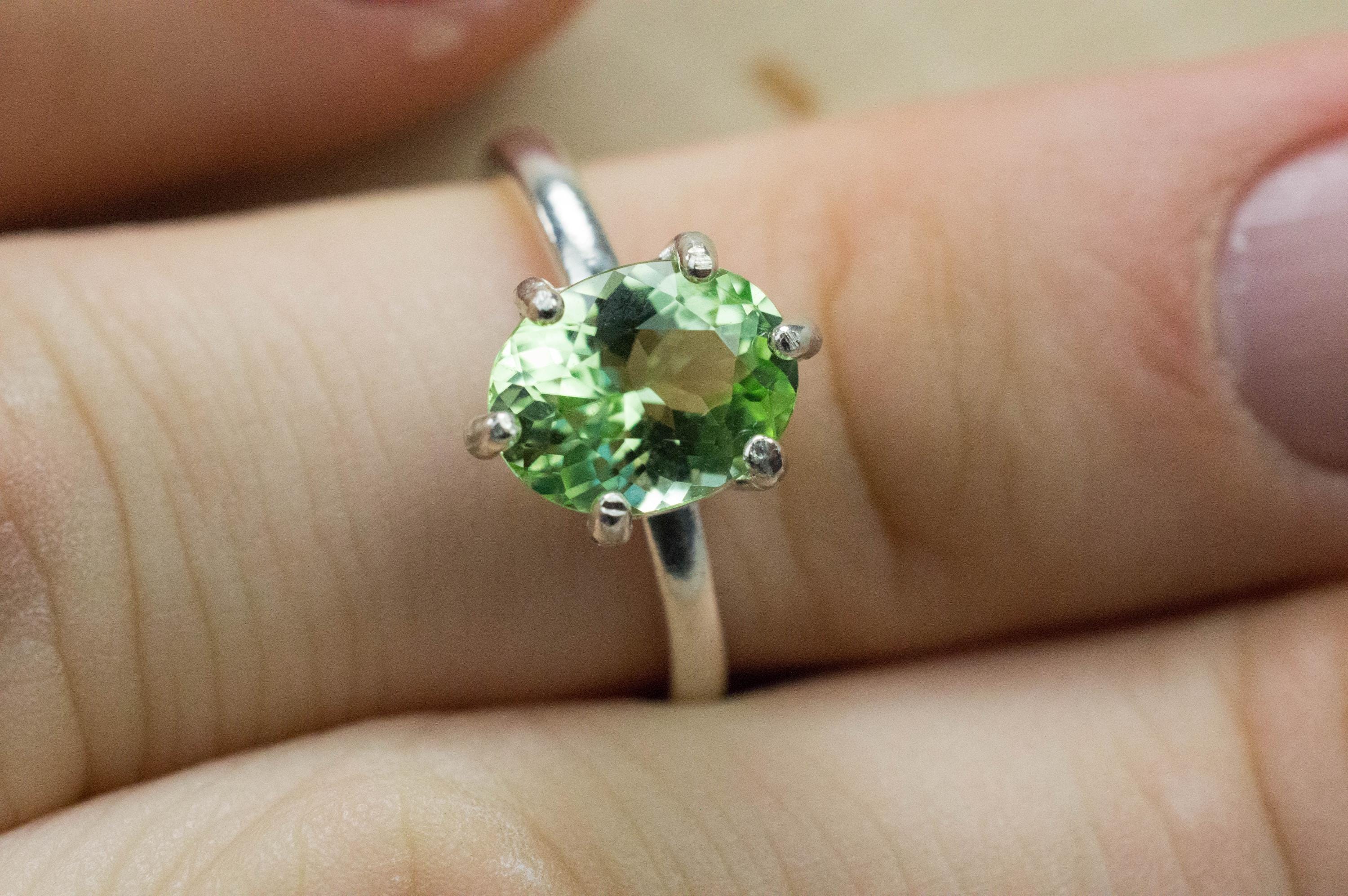 Peridot Ring, Natural Untreated Arizona Peridot; 2.020cts - Mark Oliver Gems