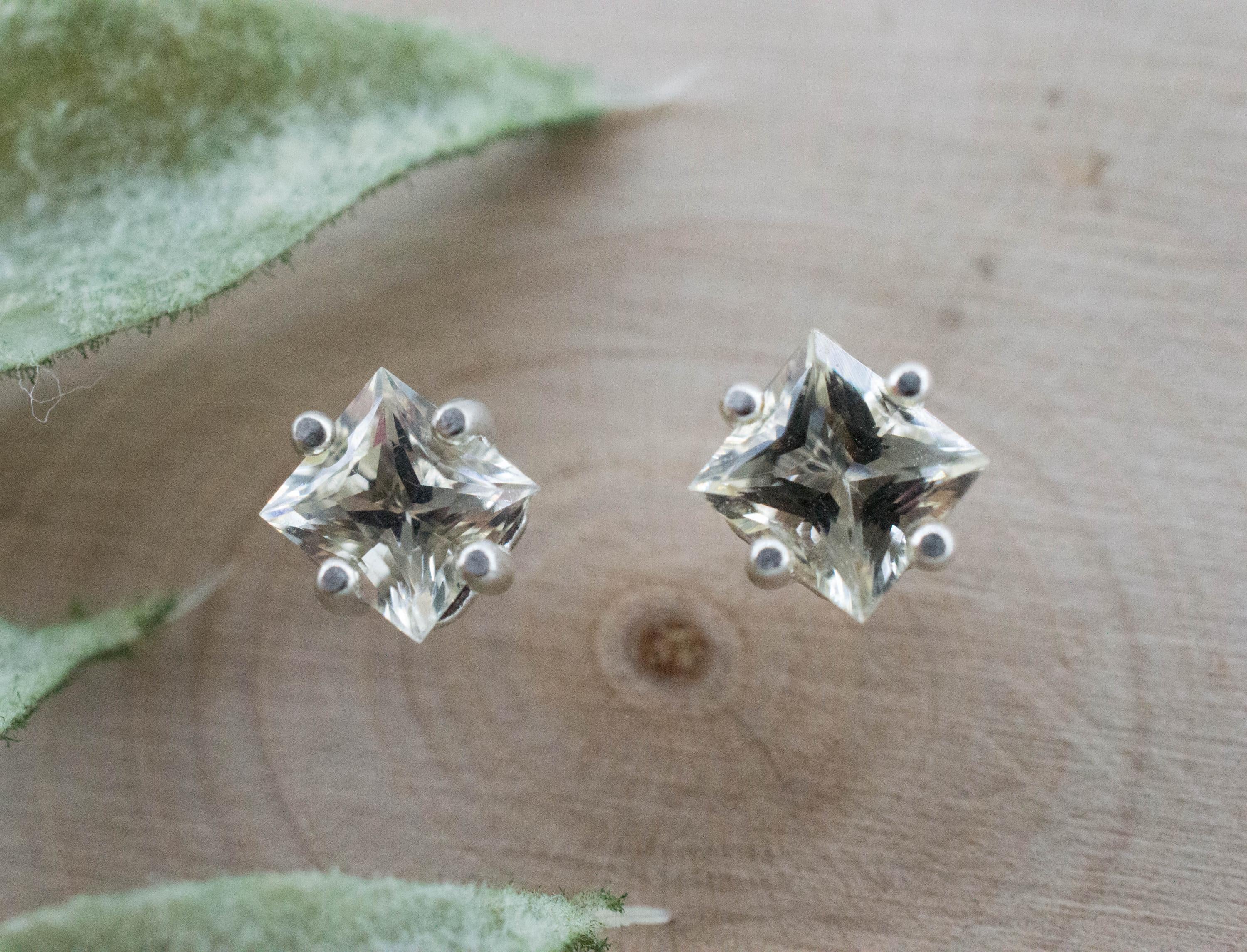 Oregon Sunstone Earrings; Natural Untreated USA Yellow Sunstone; 1.085cts - Mark Oliver Gems