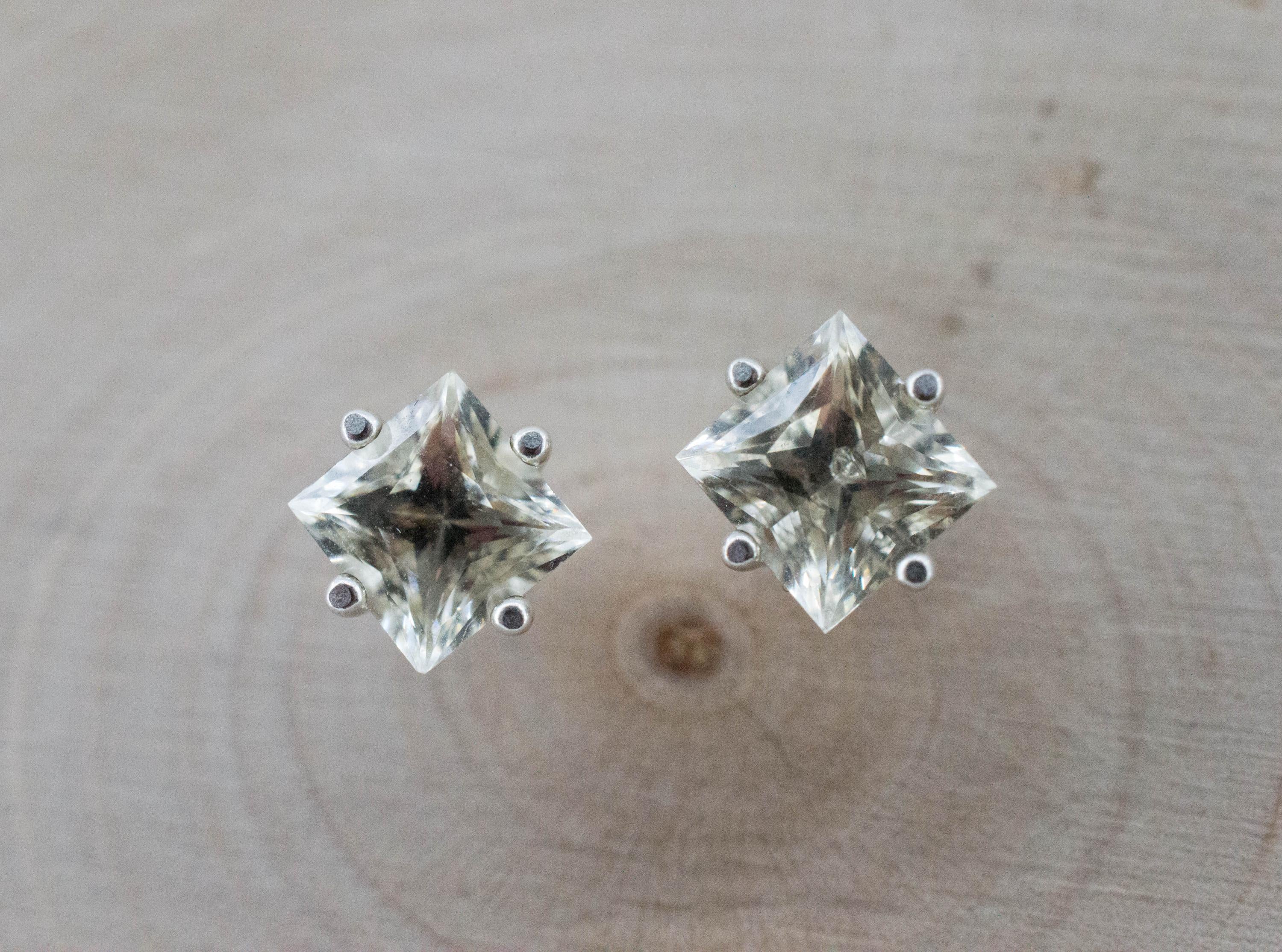 Oregon Sunstone Earrings; Natural Untreated USA Yellow Sunstone; 1.600cts - Mark Oliver Gems