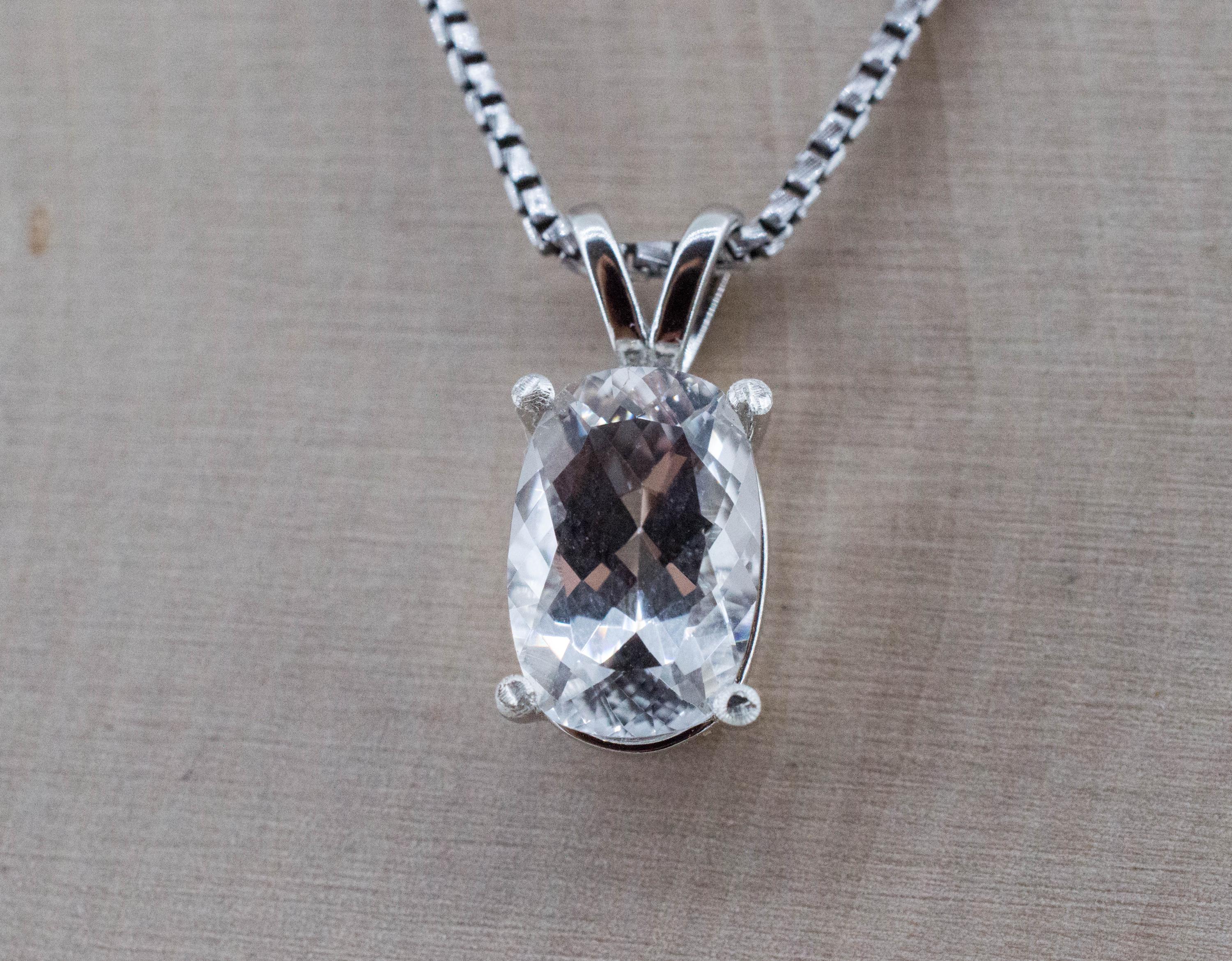 Topaz Pendant; Natural Untreated Colombia Topaz; 3.465cts - Mark Oliver Gems