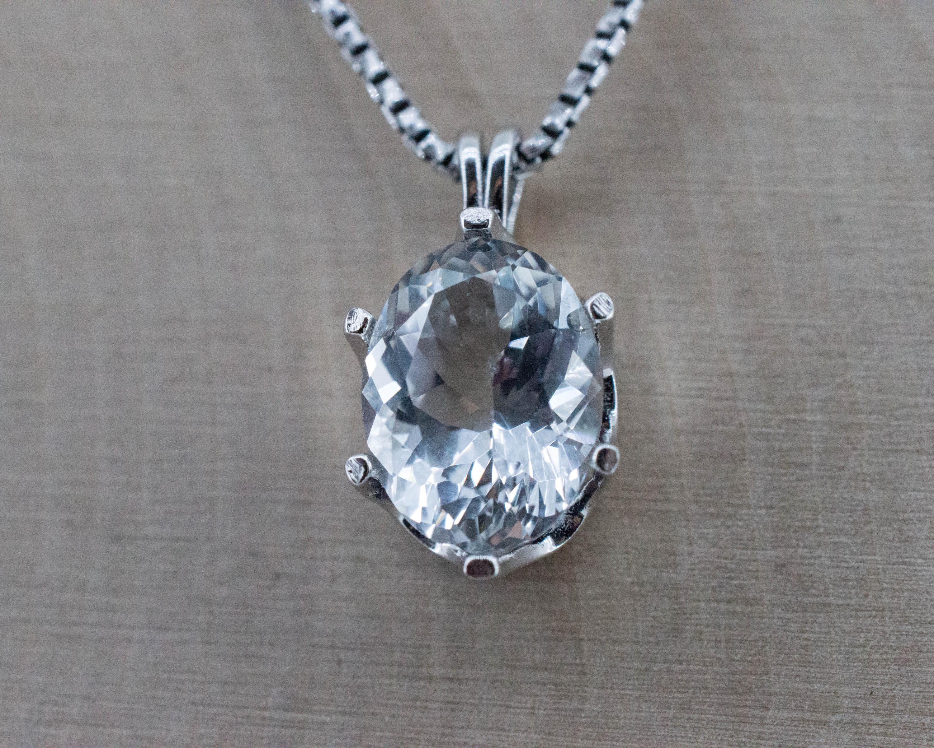 Topaz Pendant; Natural Untreated Colombia Topaz; 4.825cts - Mark Oliver Gems