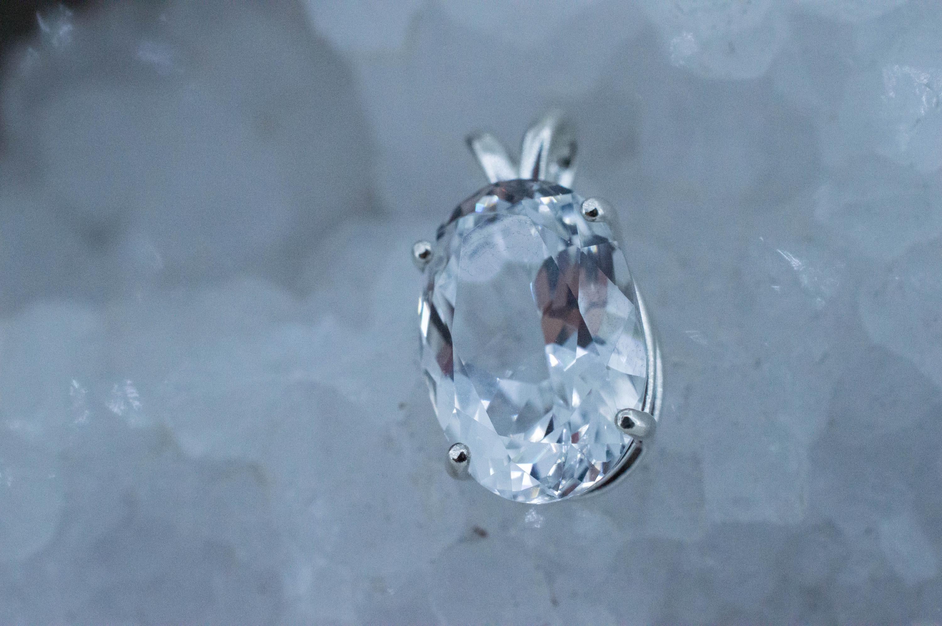 Topaz Pendant; Natural Untreated Colombia Topaz; 12.245cts - Mark Oliver Gems