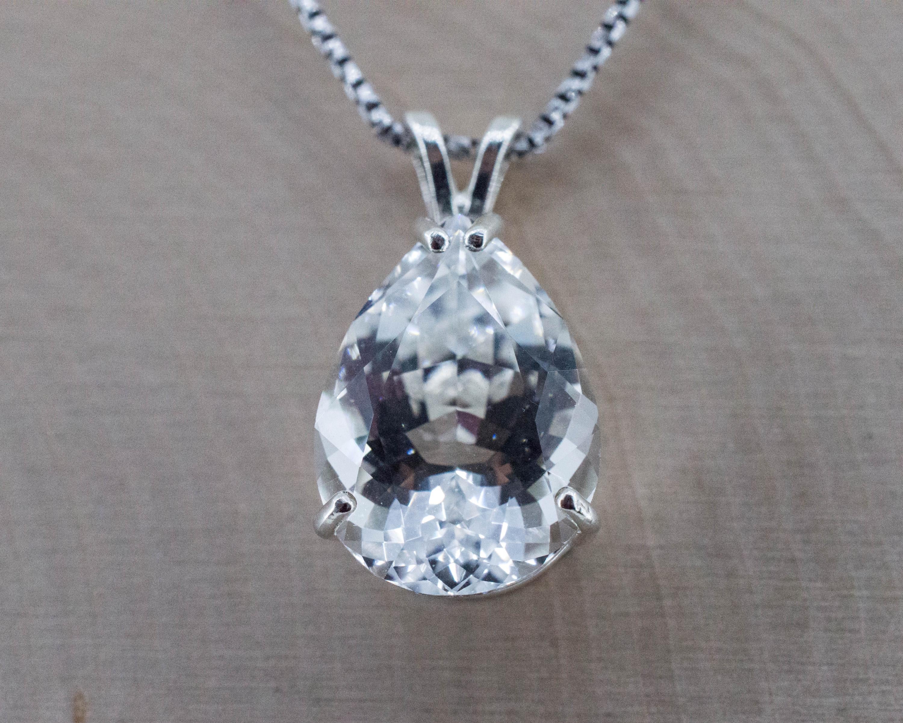 Topaz Pendant; Natural Untreated Colombia Topaz; 16.350cts - Mark Oliver Gems