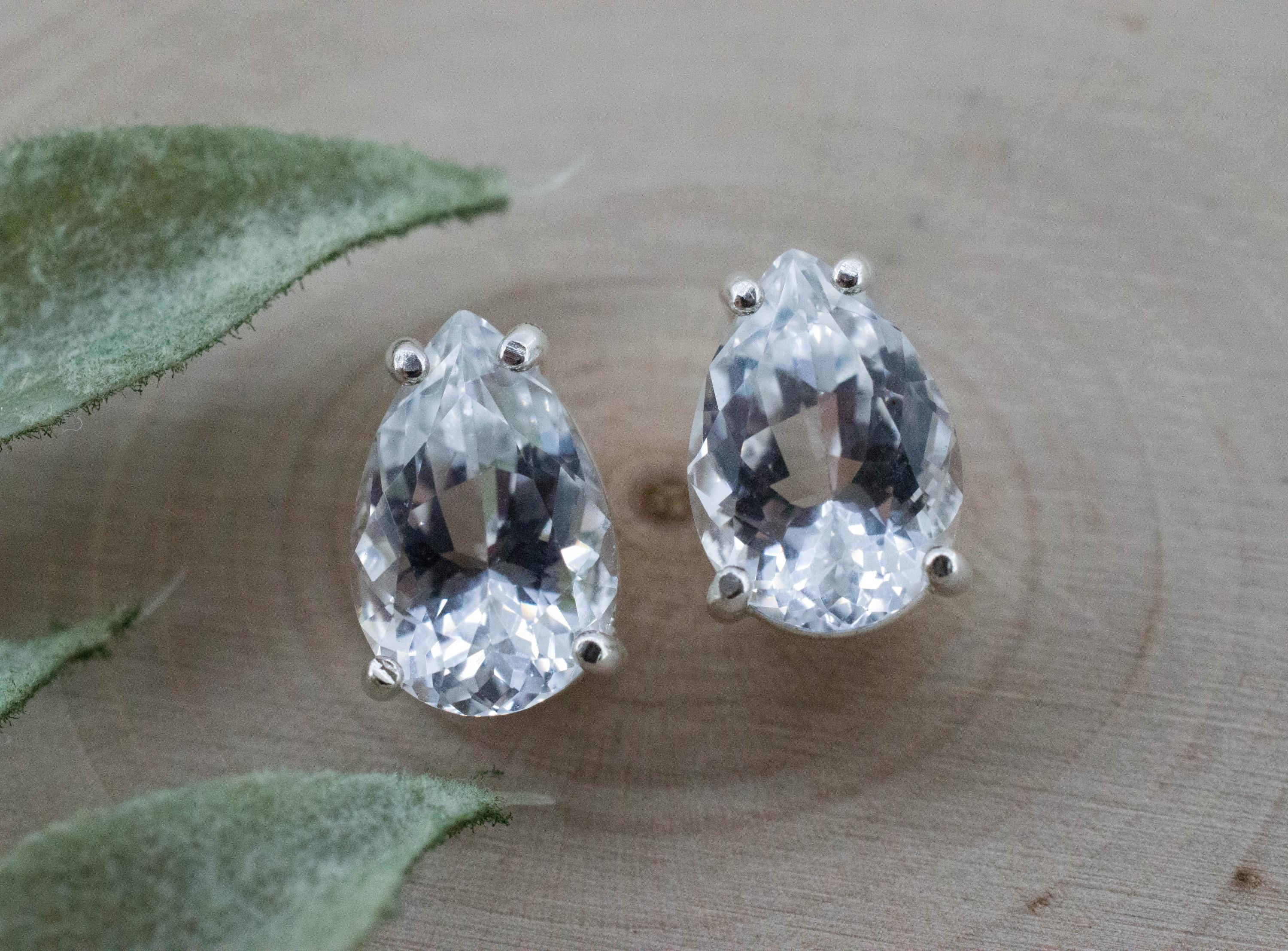 Topaz Earrings; Natural Untreated Colombia Topaz; 7.030cts - Mark Oliver Gems