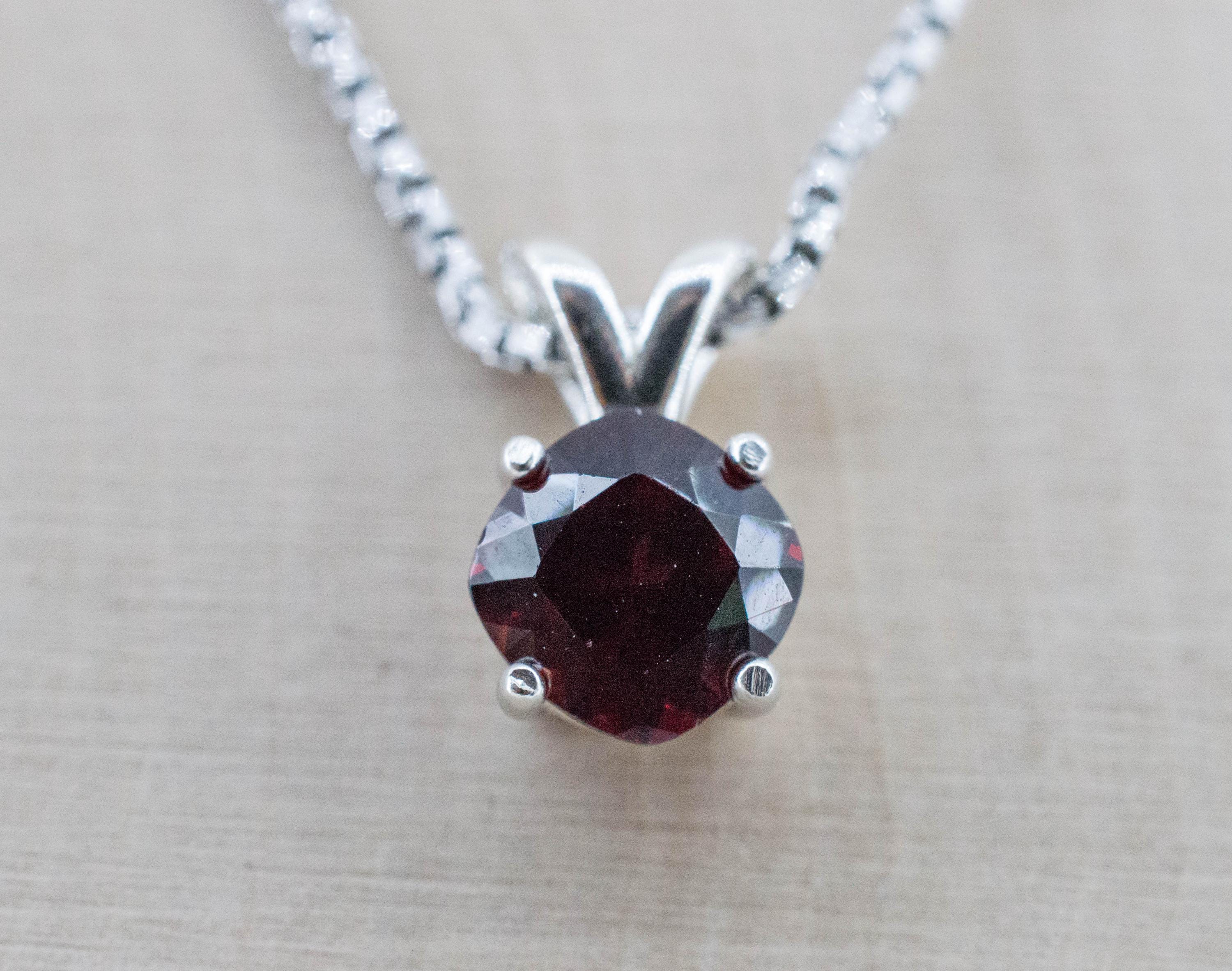 Pyrope Garnet Pendant; Natural Untreated Madagascar Garnet; 1.705cts - Mark Oliver Gems