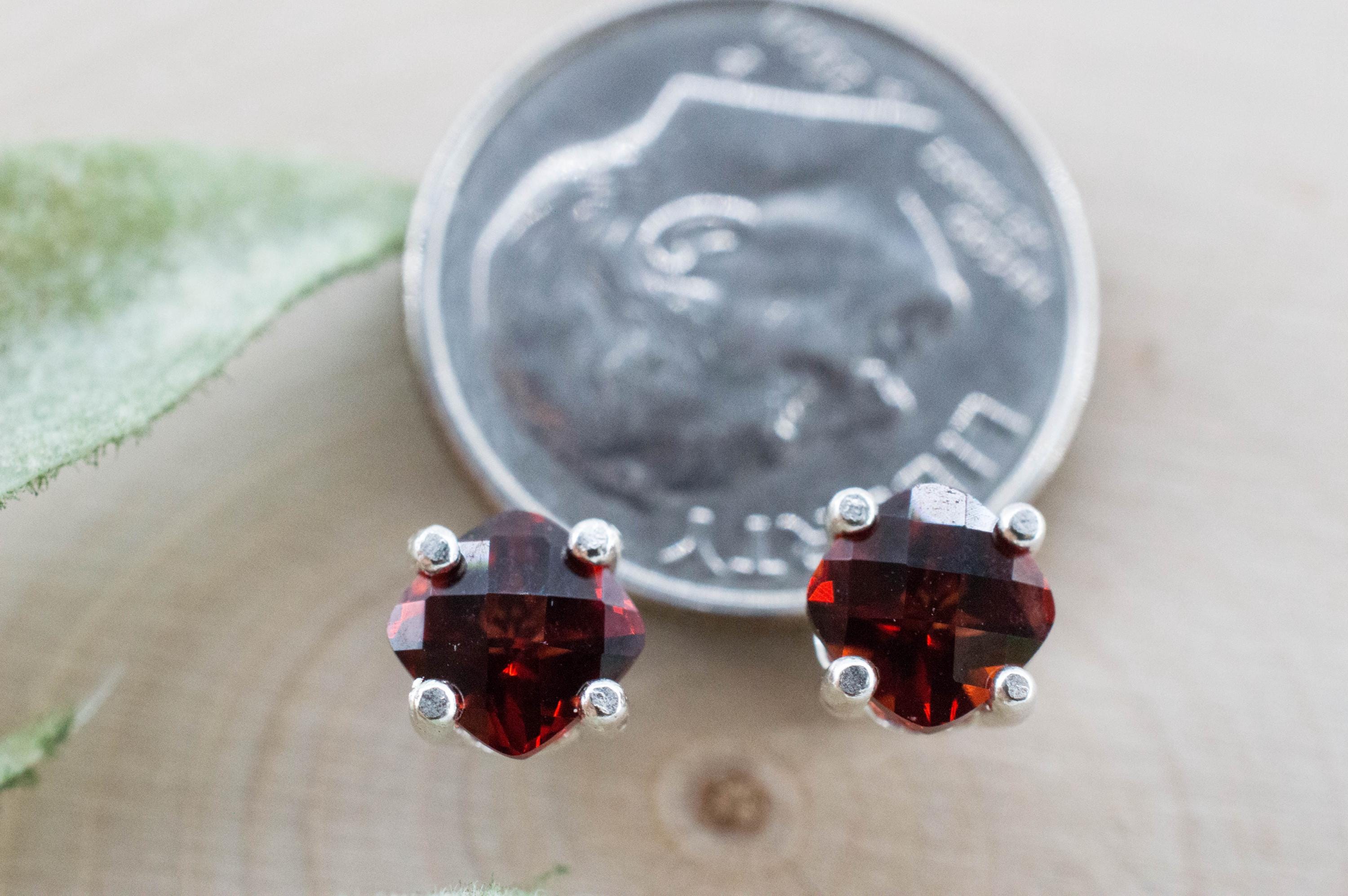 Pyrope Garnet Earrings; Natural Untreated Madagascar Garnet; 1.565cts - Mark Oliver Gems