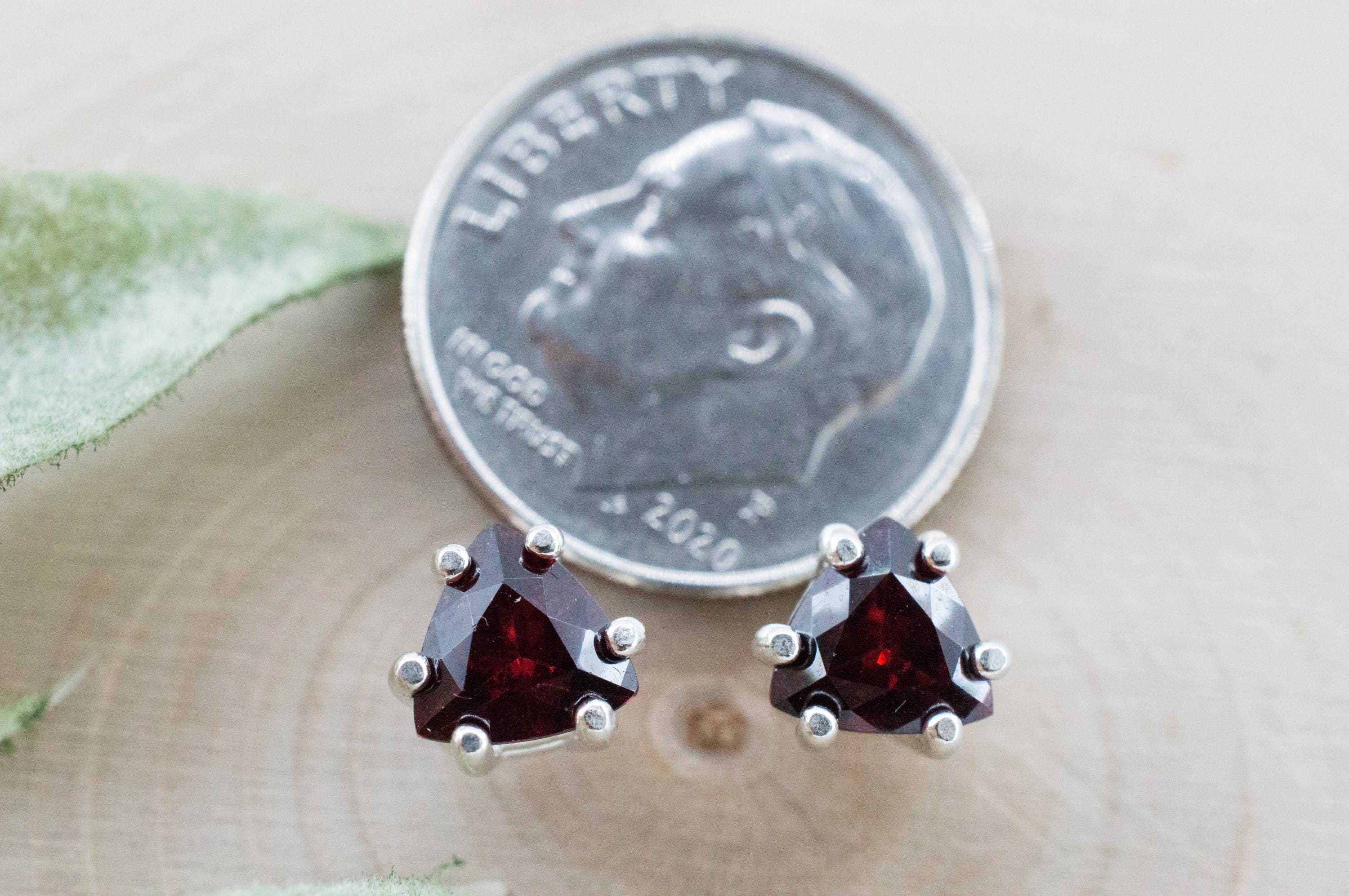 Pyrope Garnet Earrings; Natural Untreated Madagascar Garnet; 1.610cts - Mark Oliver Gems