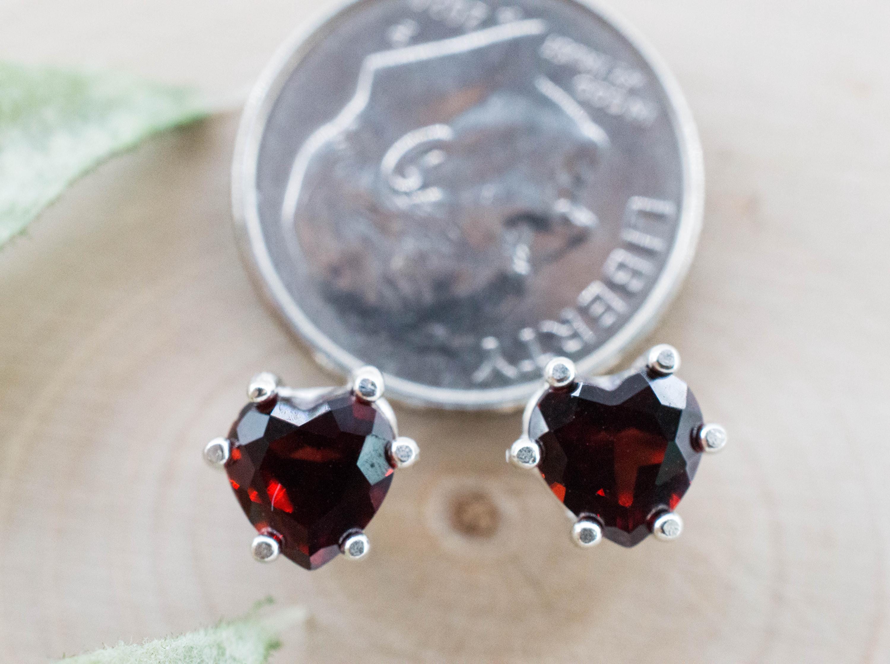 Pyrope Garnet Earrings; Natural Untreated Madagascar Garnet; 2.190cts - Mark Oliver Gems