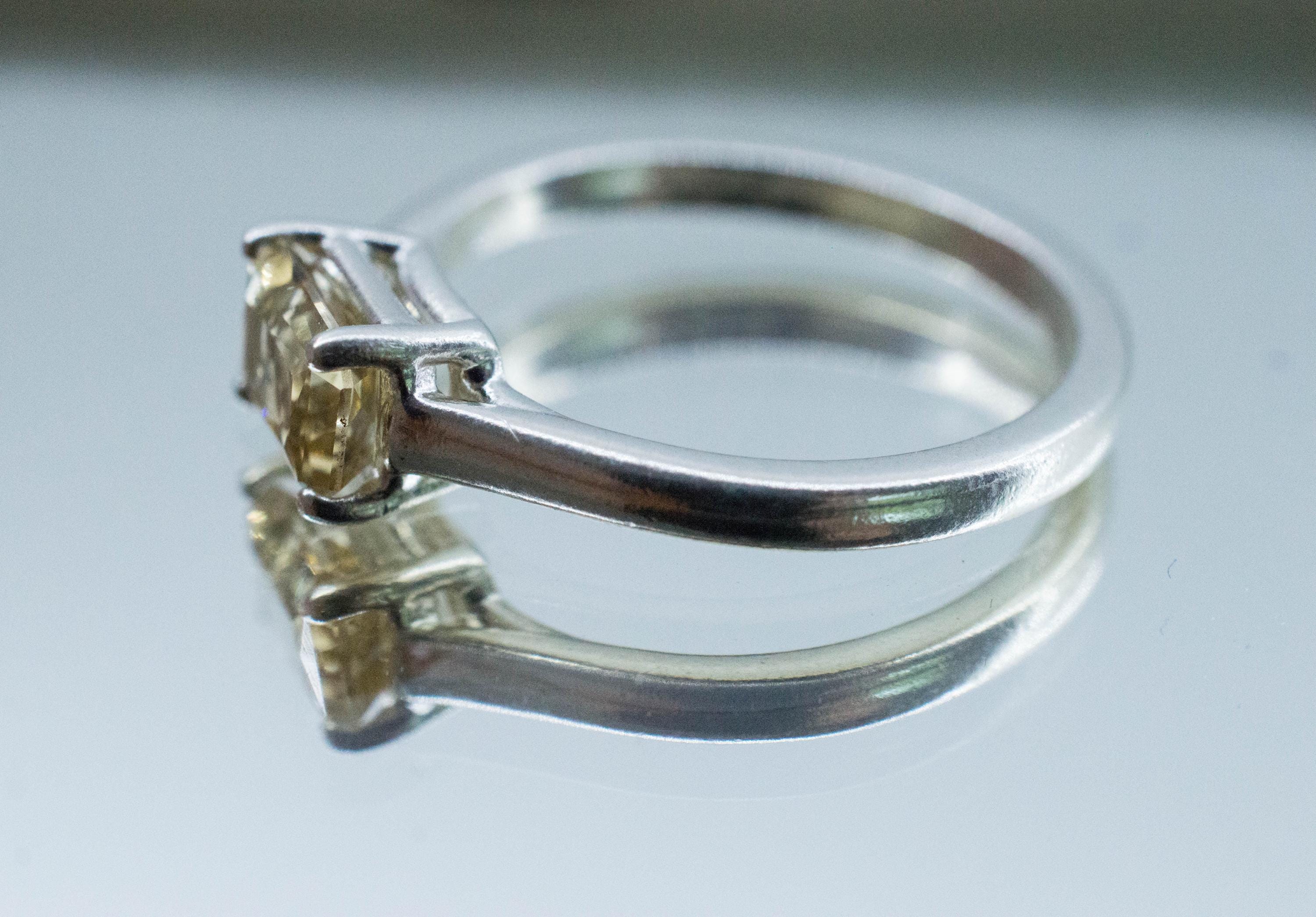 Heliodor Ring, Natural Untreated Brazil Golden Beryl; 0.875cts - Mark Oliver Gems