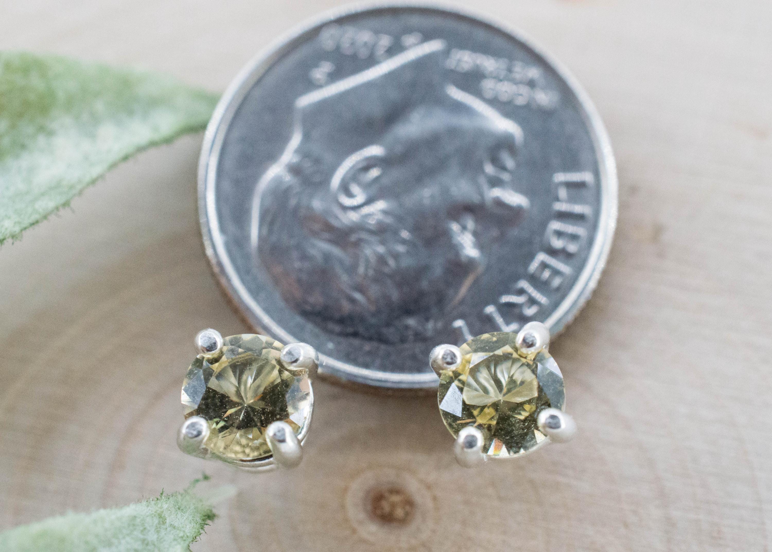 Heliodor Earrings, Natural Untreated Brazil Golden Beryl; 0.735cts - Mark Oliver Gems