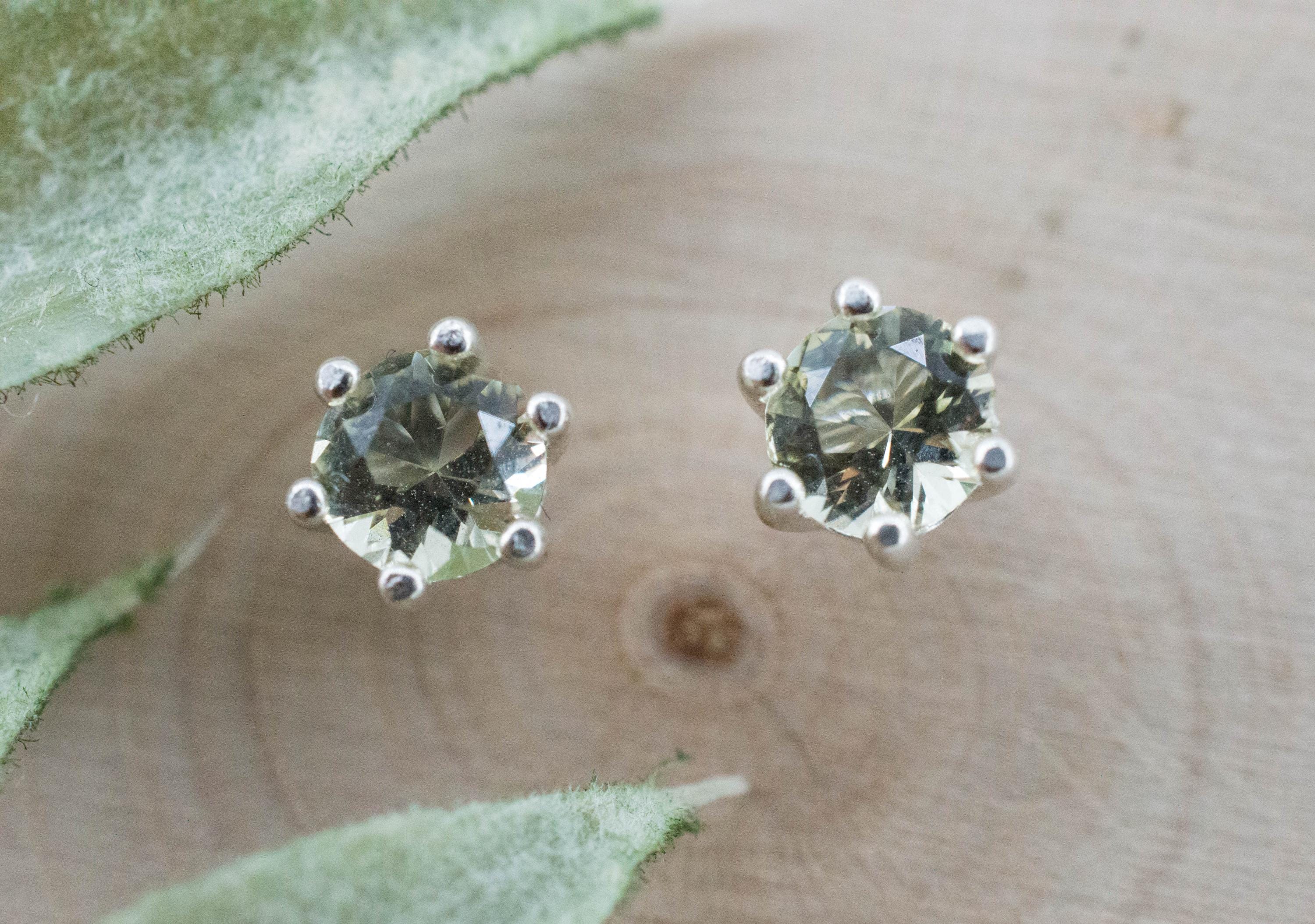 Heliodor Earrings, Natural Untreated Ukraine Golden Beryl; 0.750cts - Mark Oliver Gems