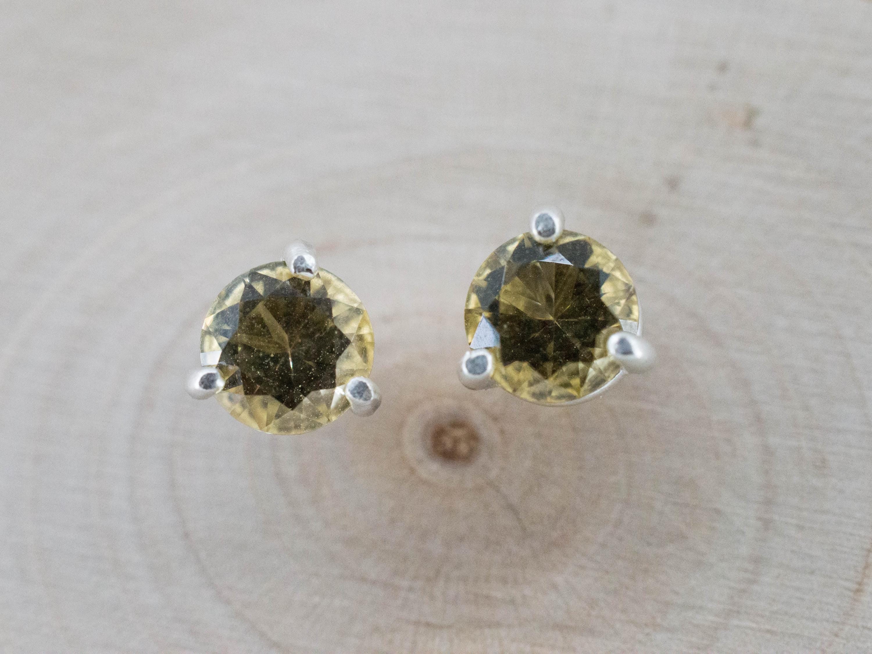 Heliodor Earrings, Natural Untreated Brazil Golden Beryl; 1.365cts - Mark Oliver Gems