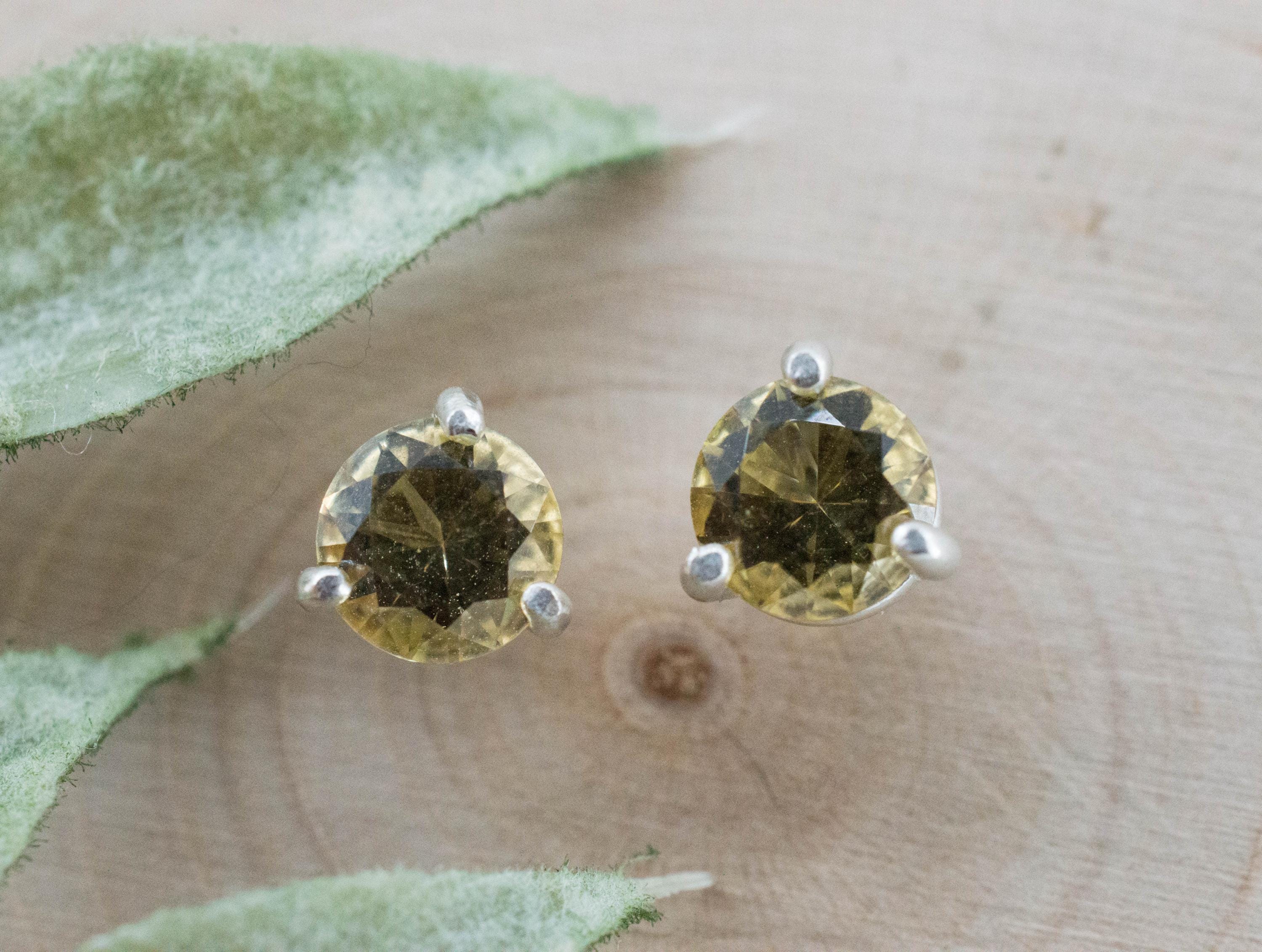 Heliodor Earrings, Natural Untreated Brazil Golden Beryl; 1.365cts - Mark Oliver Gems