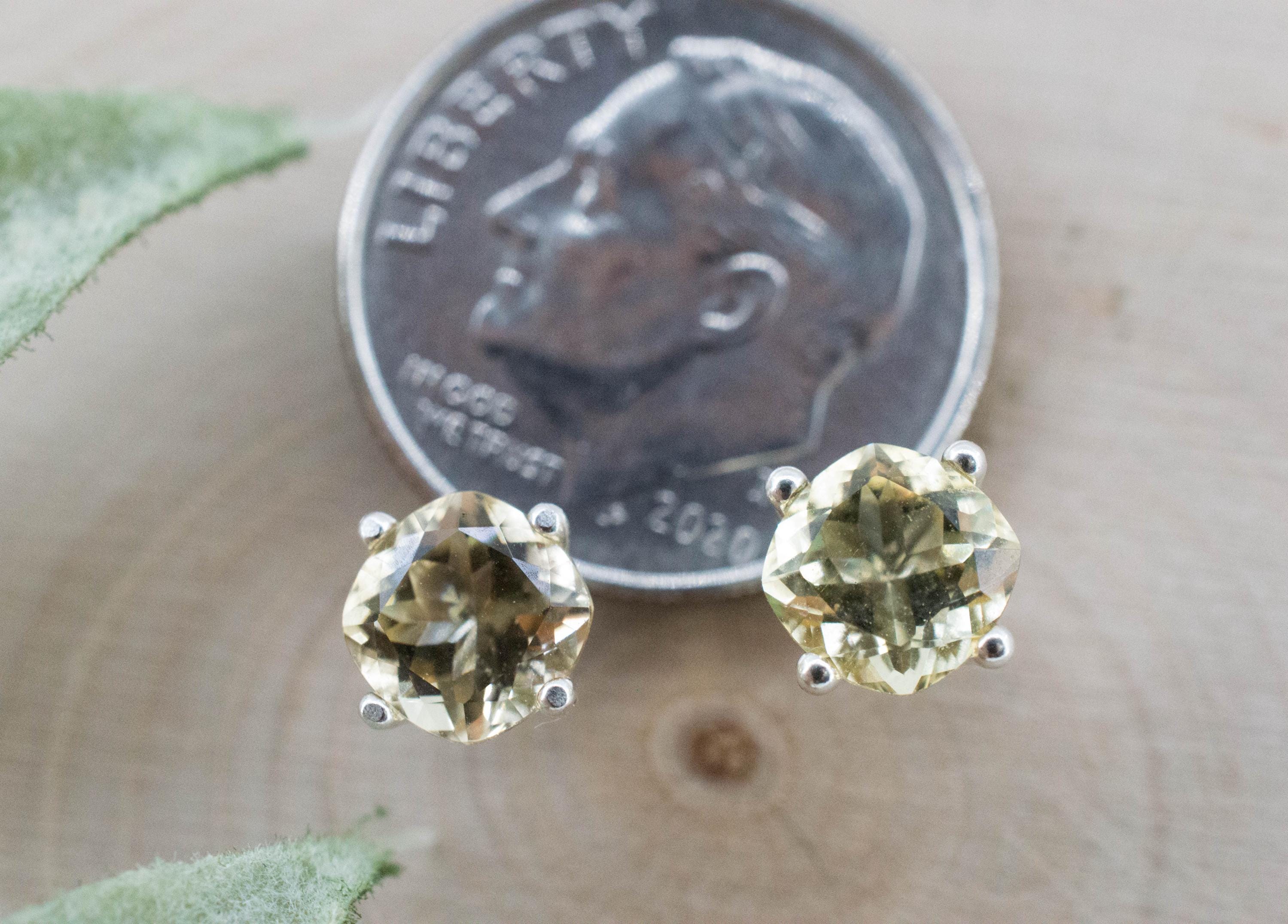 Heliodor Earrings, Natural Untreated Brazil Golden Beryl; 1.465cts - Mark Oliver Gems