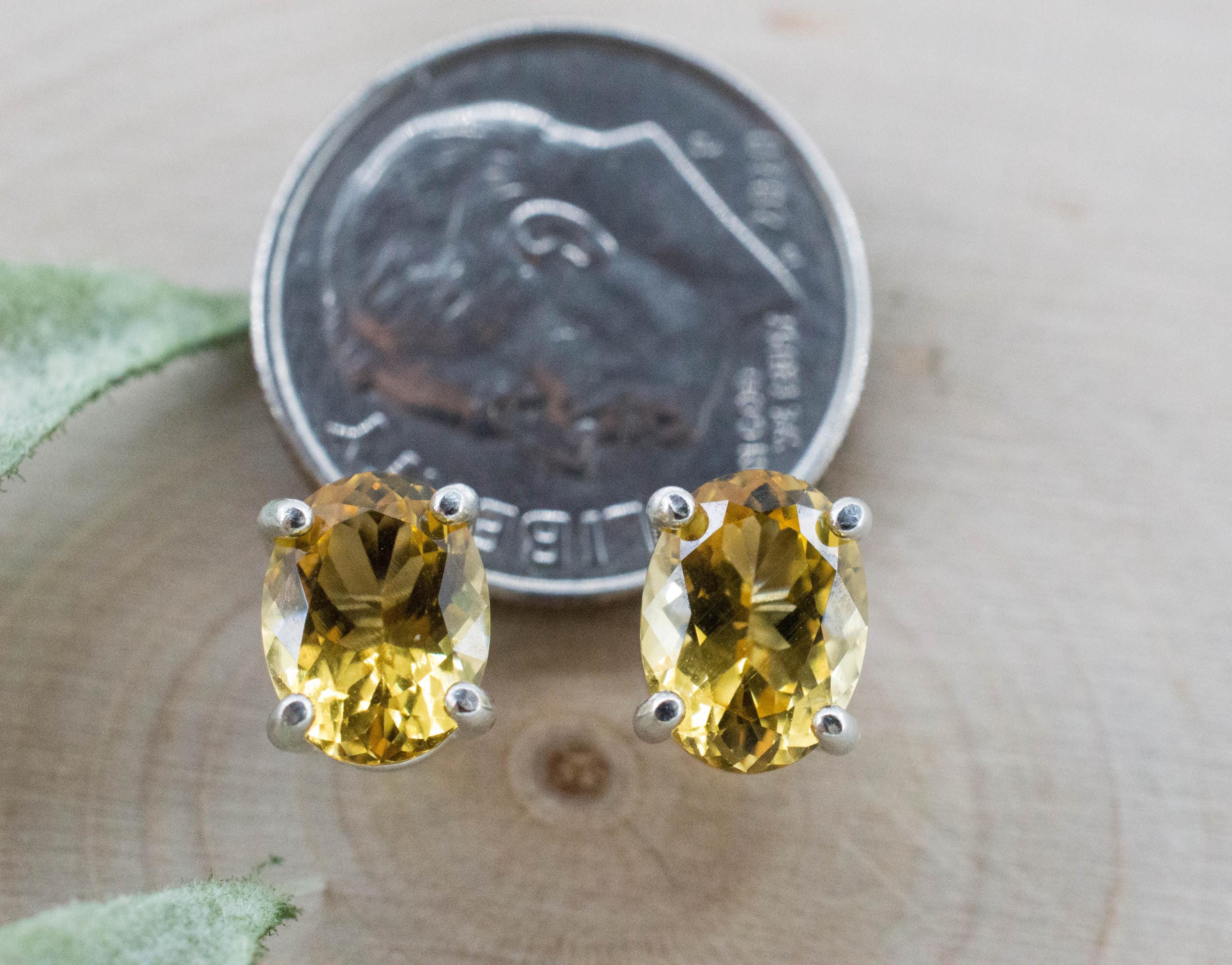 Heliodor Earrings, Natural Untreated Brazil Golden Beryl; 2.260cts - Mark Oliver Gems