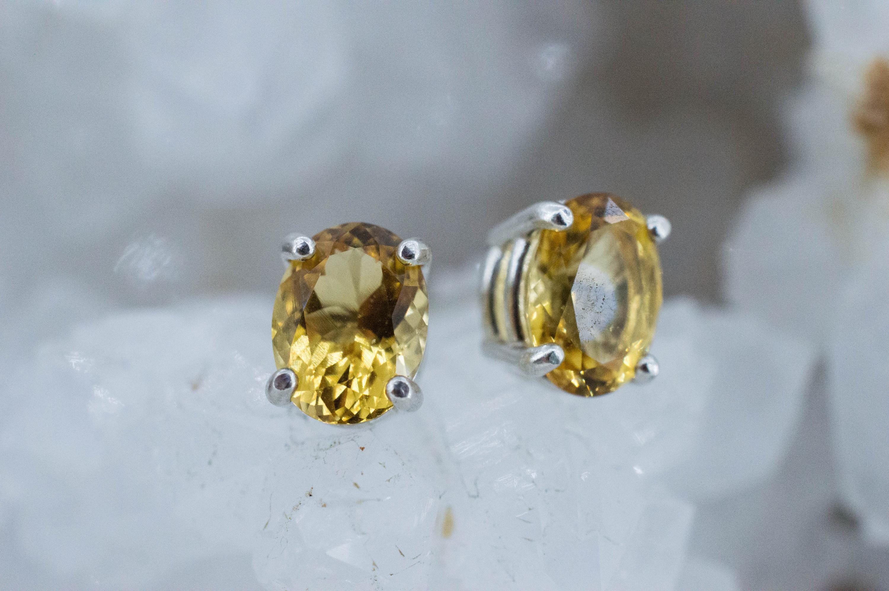 Heliodor Earrings, Natural Untreated Brazil Golden Beryl; 2.260cts - Mark Oliver Gems