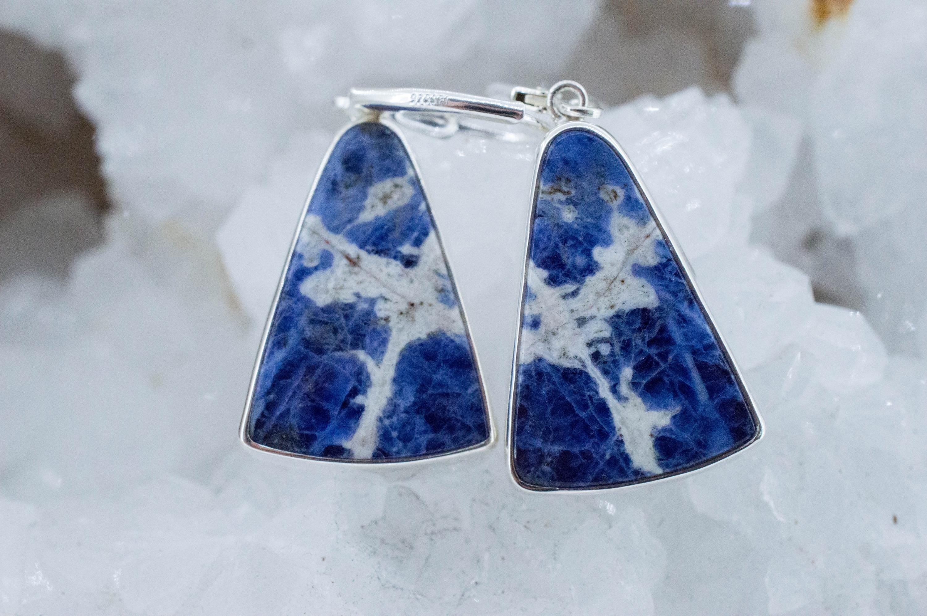 Sodalite Earrings; Natural Untreated Canada Sodalite - Mark Oliver Gems