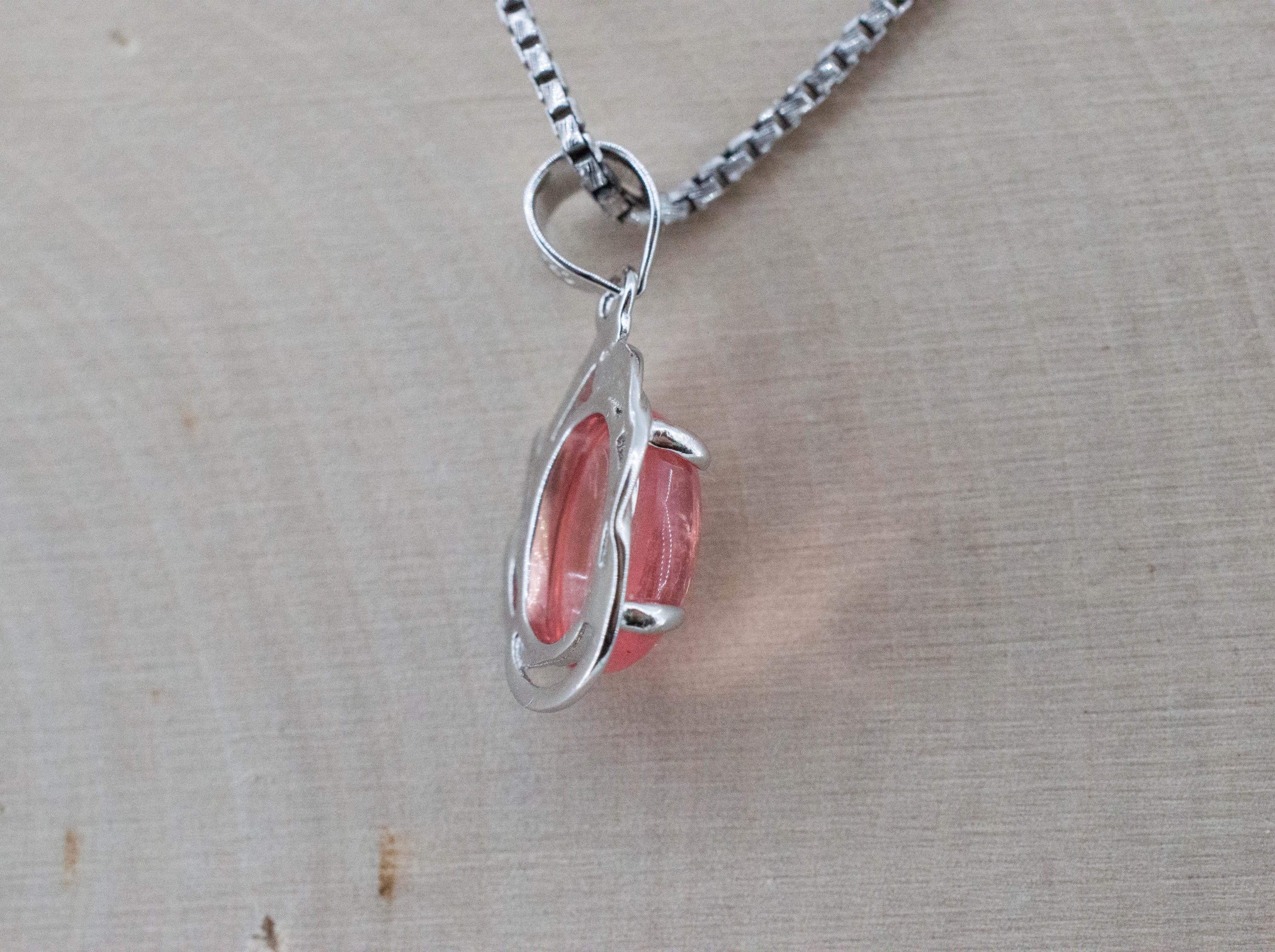 Rhodochrosite Pendant; Natural Untreated USA Sweet Home Rhodochrosite; 3.050cts - Mark Oliver Gems