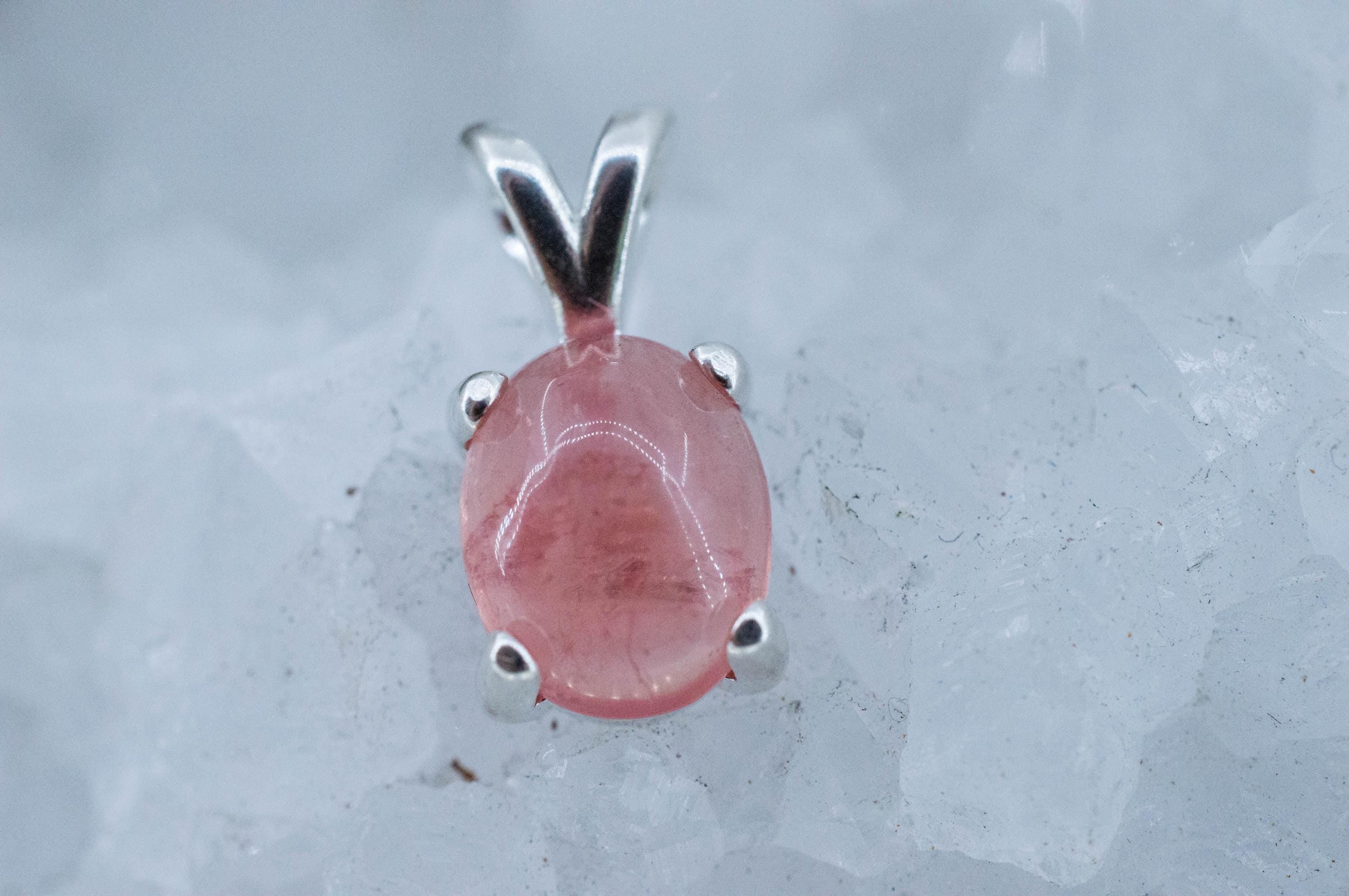Rhodochrosite Pendant; Natural Untreated USA Sweet Home Rhodochrosite; 3.130cts - Mark Oliver Gems