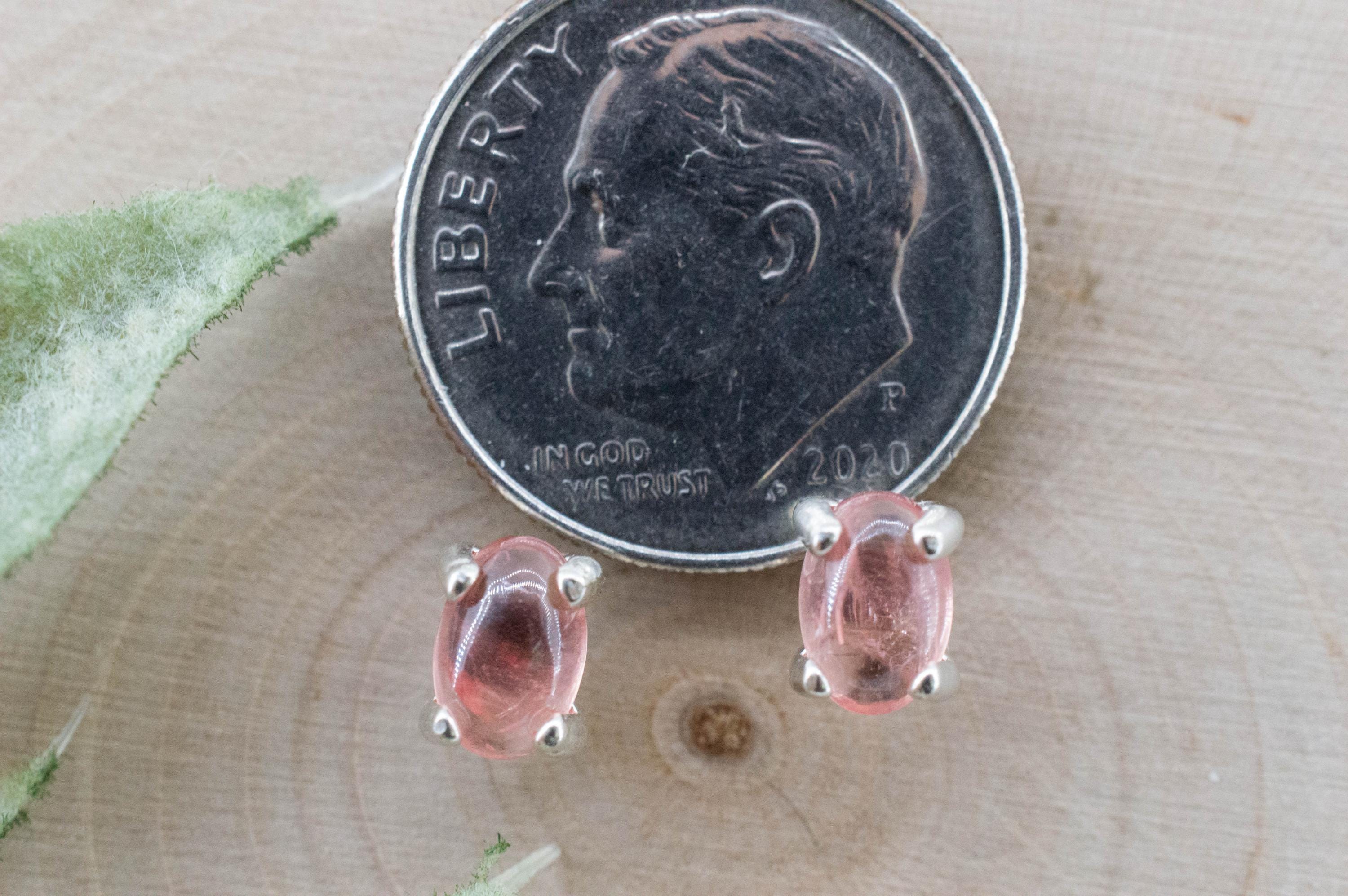 Rhodochrosite Earrings; Natural Untreated USA Sweet Home Rhodochrosite; 1.110cts - Mark Oliver Gems
