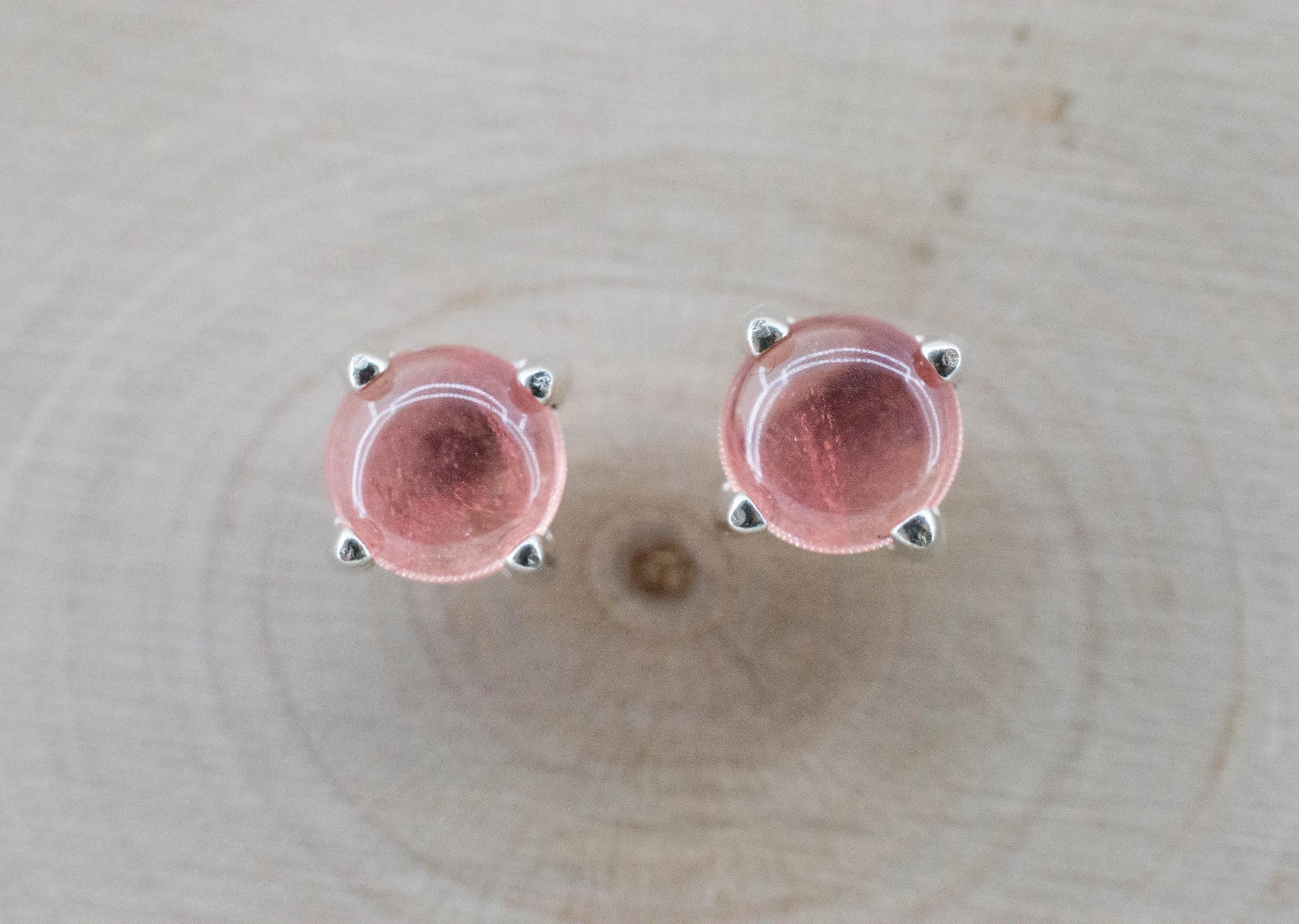 Rhodochrosite Earrings; Natural Untreated USA Sweet Home Rhodochrosite; 2.190cts - Mark Oliver Gems