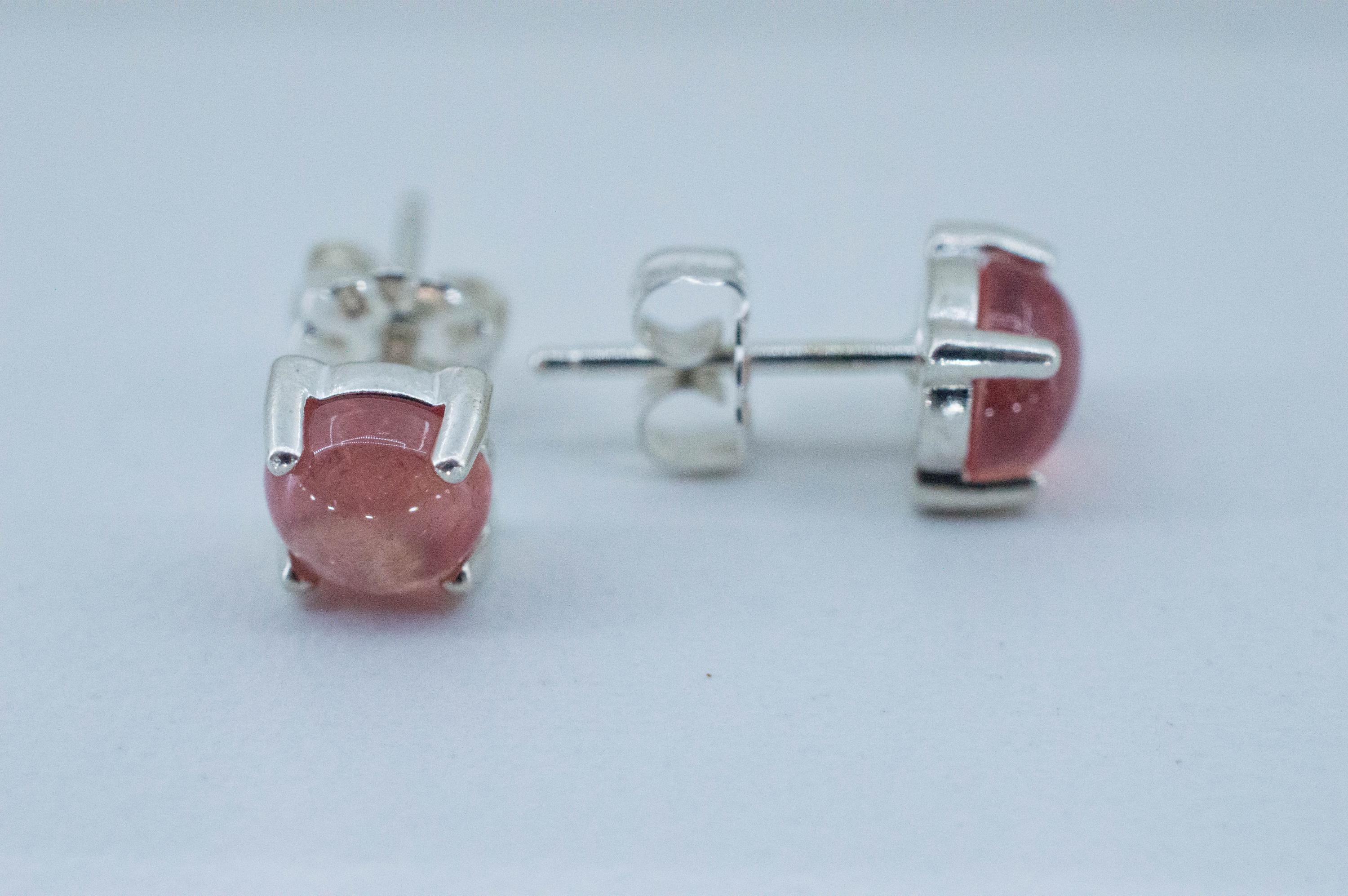 Rhodochrosite Earrings; Natural Untreated USA Sweet Home Rhodochrosite; 2.315cts - Mark Oliver Gems
