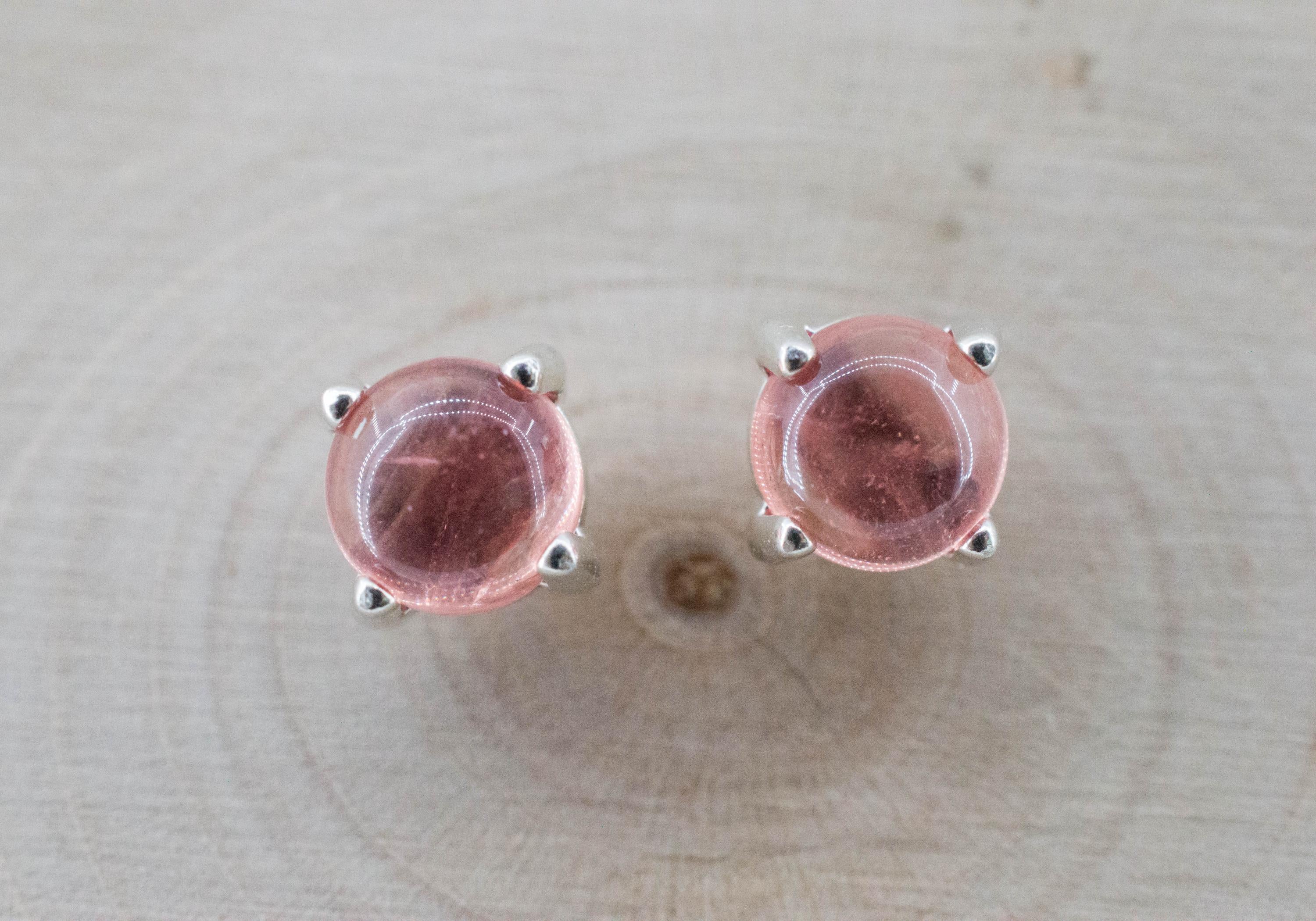 Rhodochrosite Earrings; Natural Untreated USA Sweet Home Rhodochrosite; 2.315cts - Mark Oliver Gems